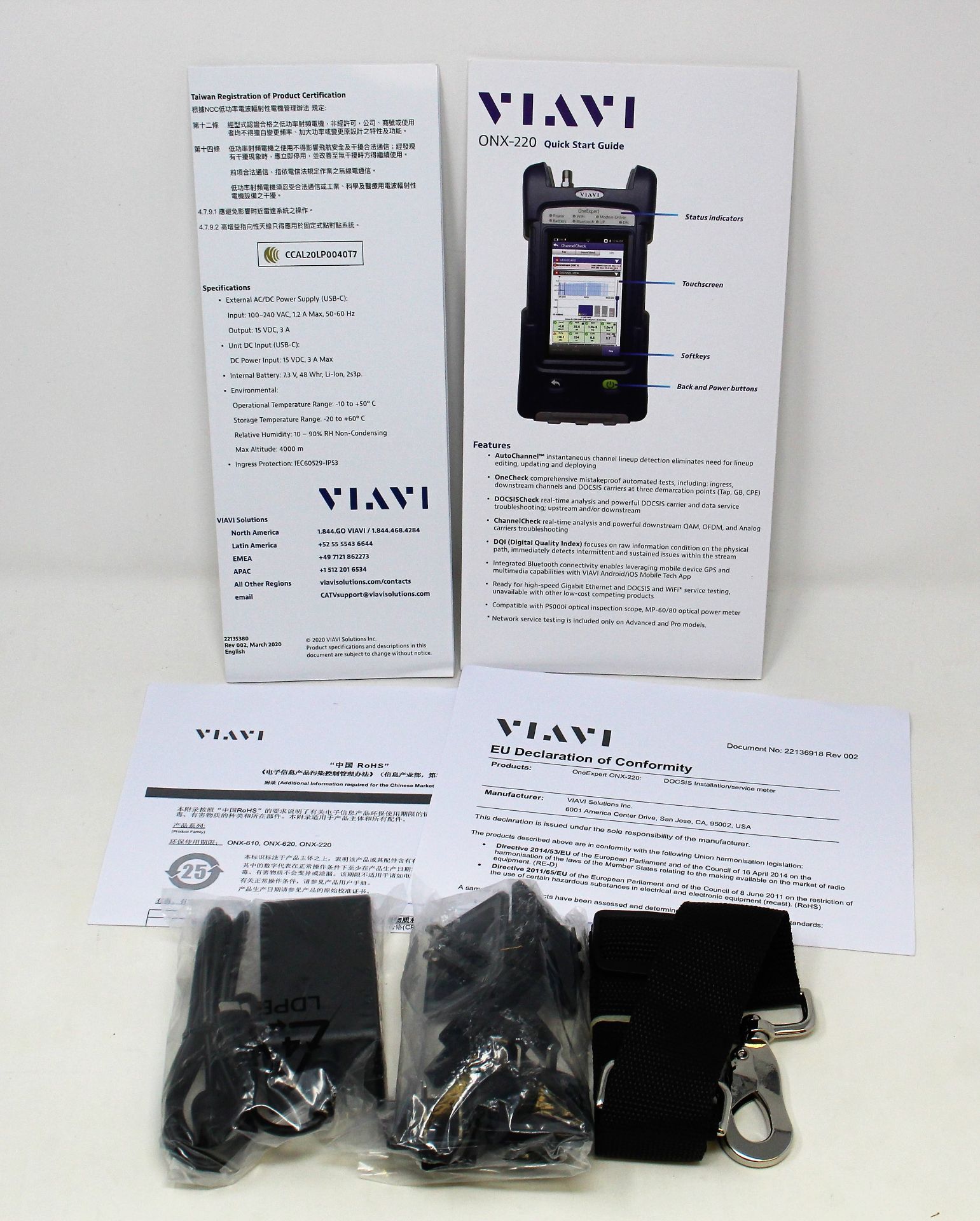 A boxed as new Viavi OneExpert DSP 65/204 ONX-220 DOCSIS Installation & Service Meter ( - Image 7 of 7