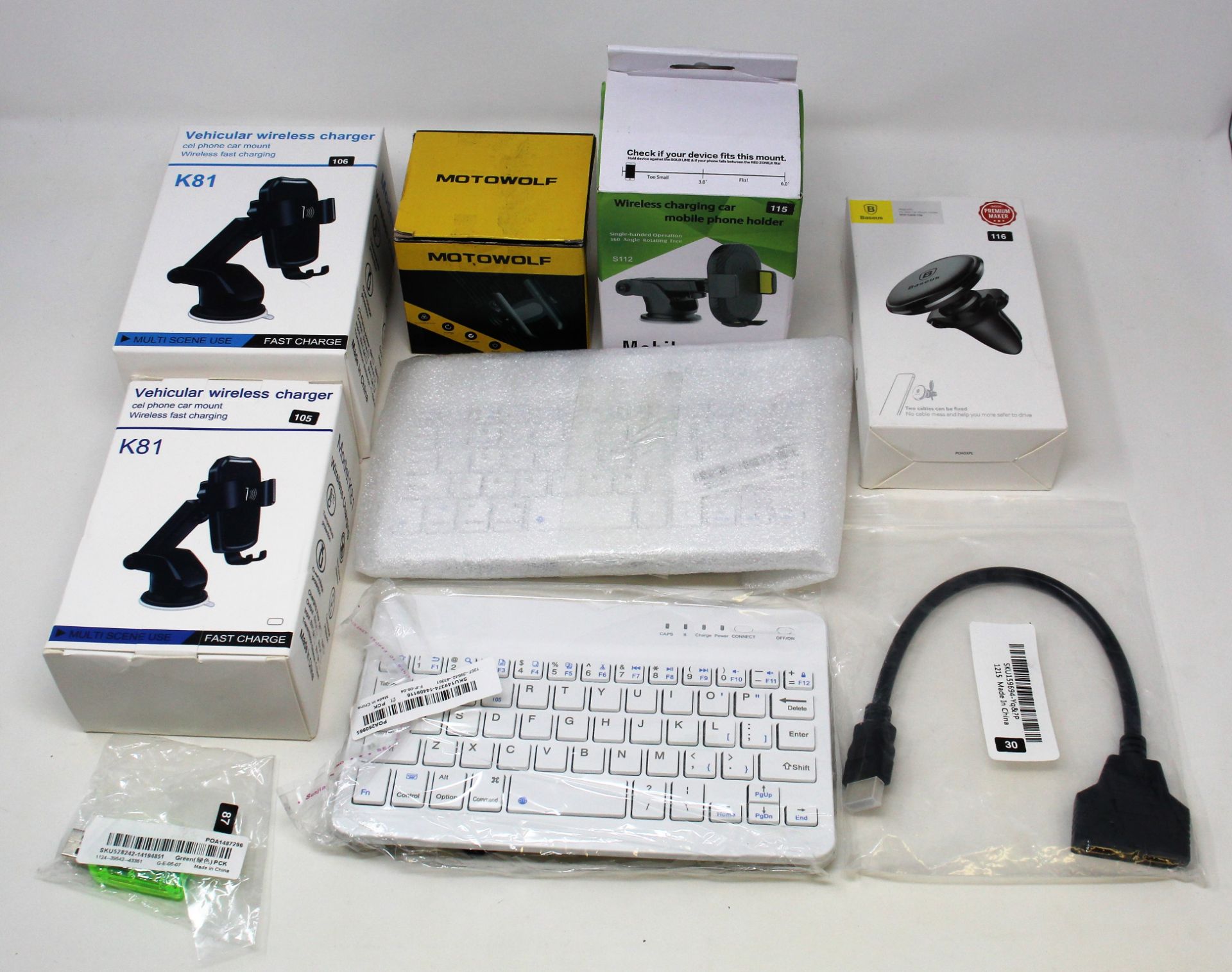 A box of assorted as new electrical items and accessories to include Airpod Charging Cases, LED - Image 5 of 10