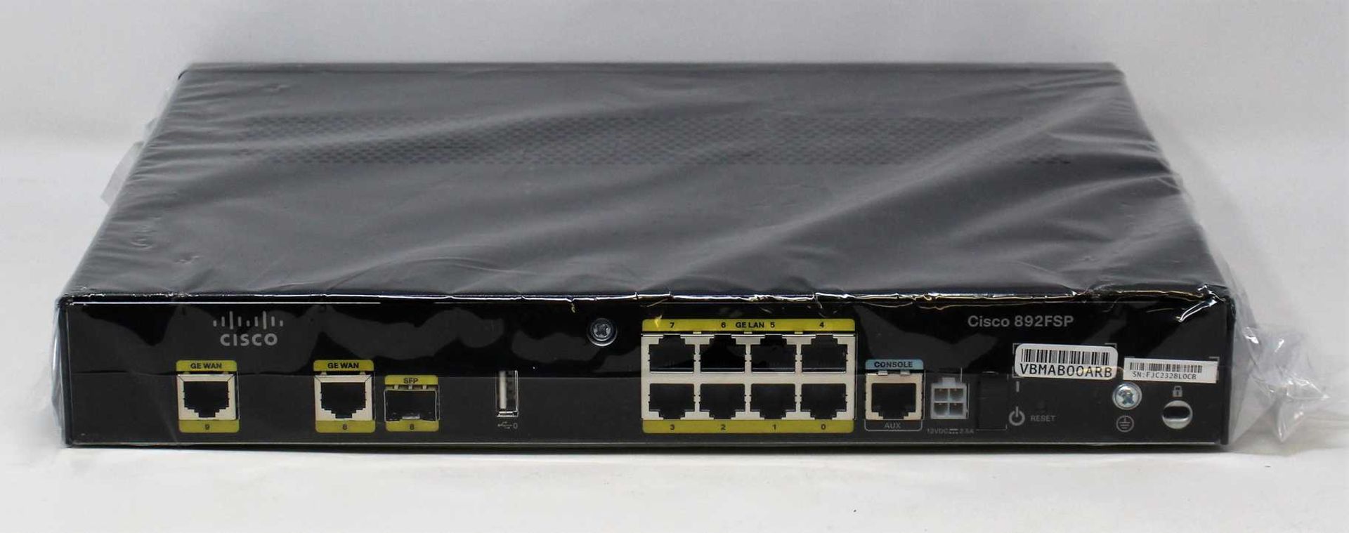 A refurbished Cisco 892FSP Gigabit Ethernet Security Router with SFP (P/N: C892FSP-K9-RF) (Box