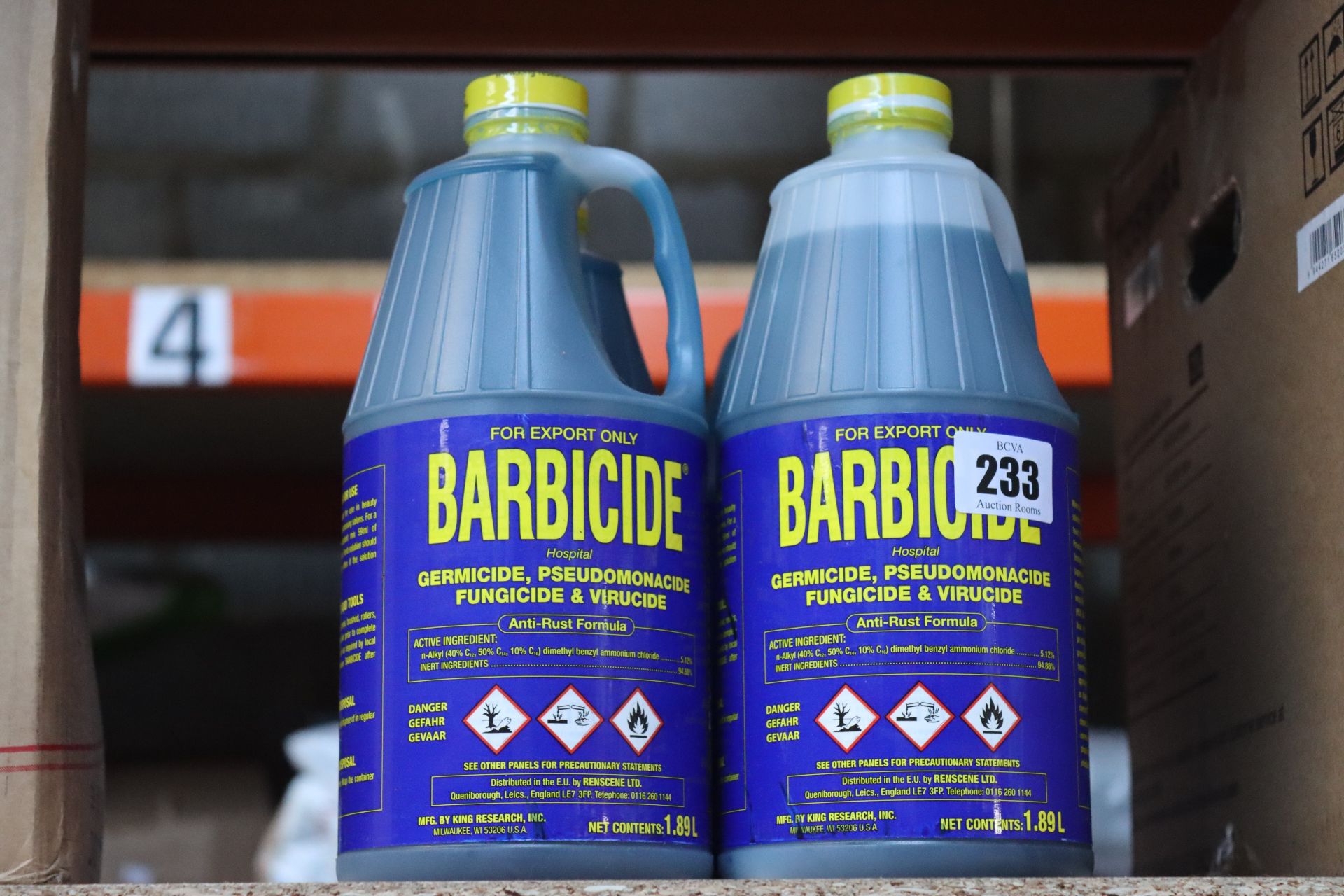 Six as new Barbicide anti rust formula (1.89L).