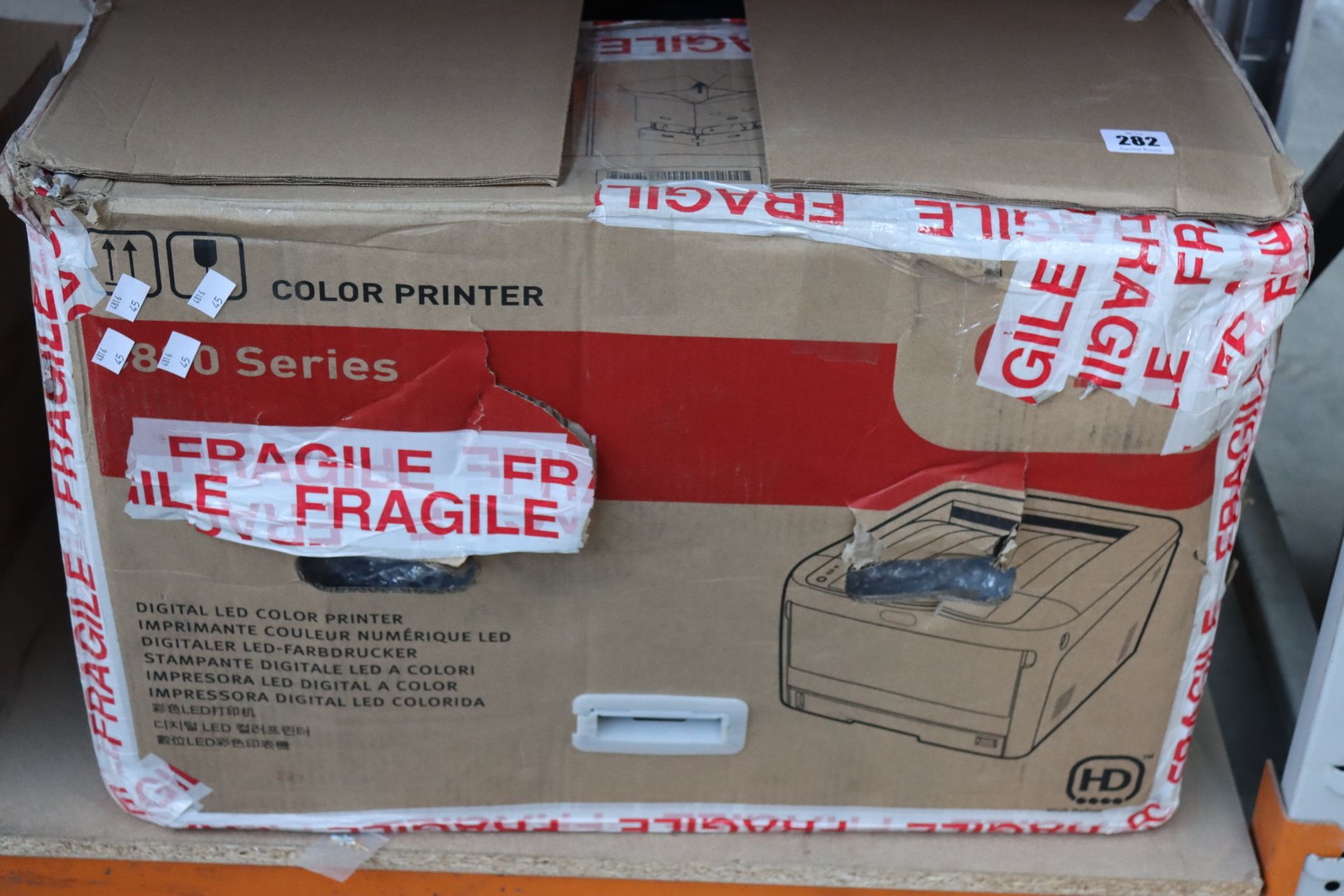 A pre-owned OKI C824n A3 colour laser printer.