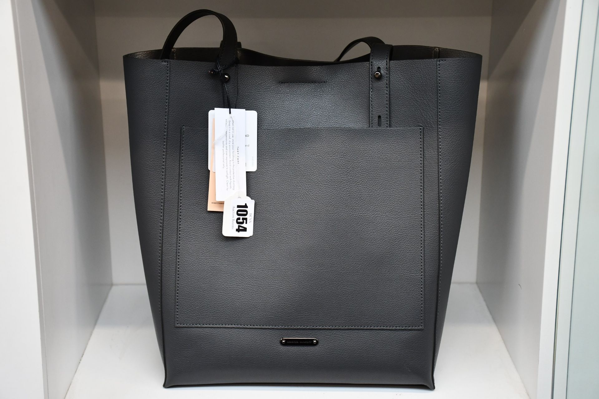 An as new Rebecca Minkoff Stella tote in deep slate (RRP $198).