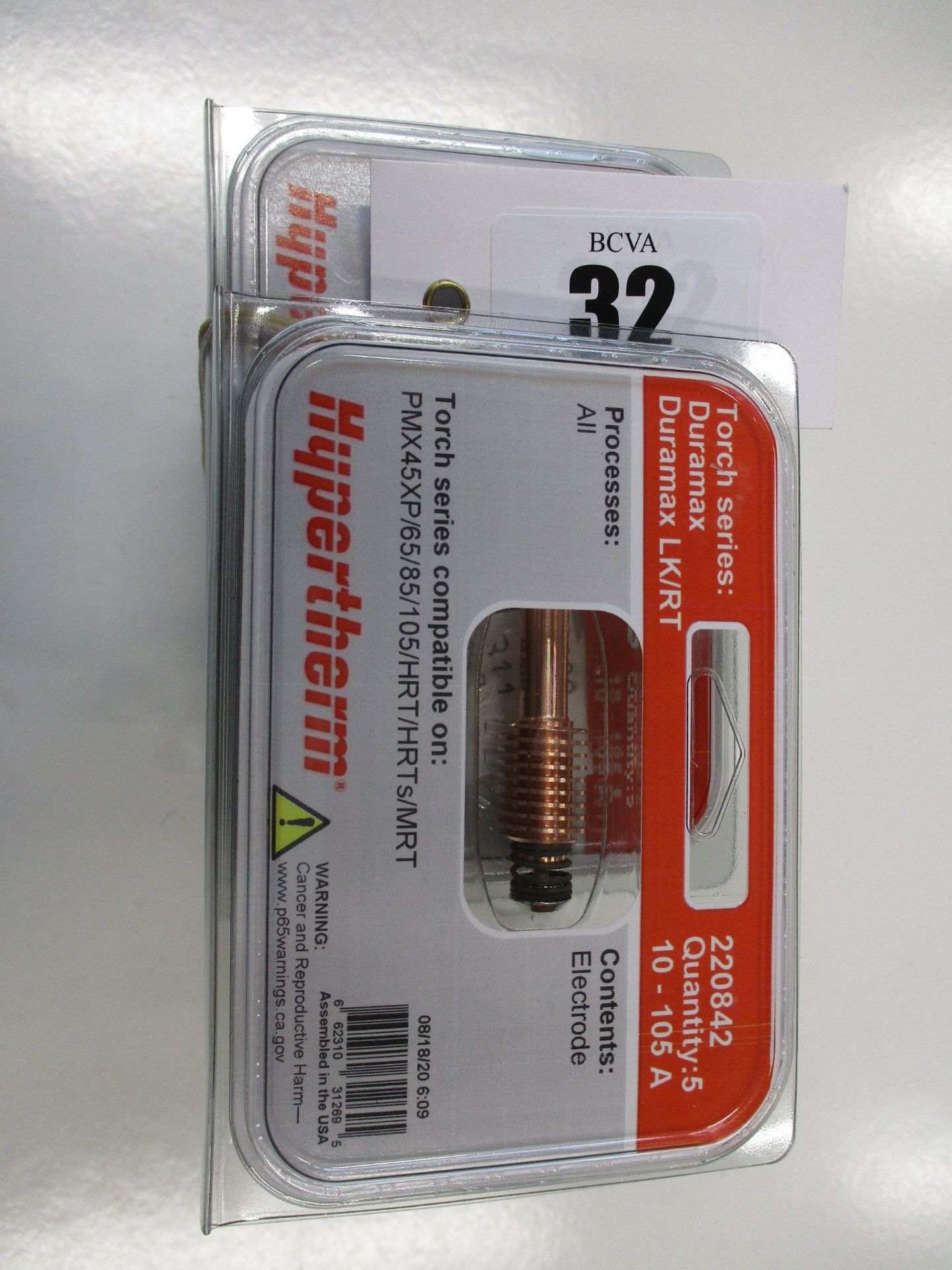 Six packs of five as new Hypertherm 220842 Electrodes (Torch series compatible on: PMX45XP/65/85/