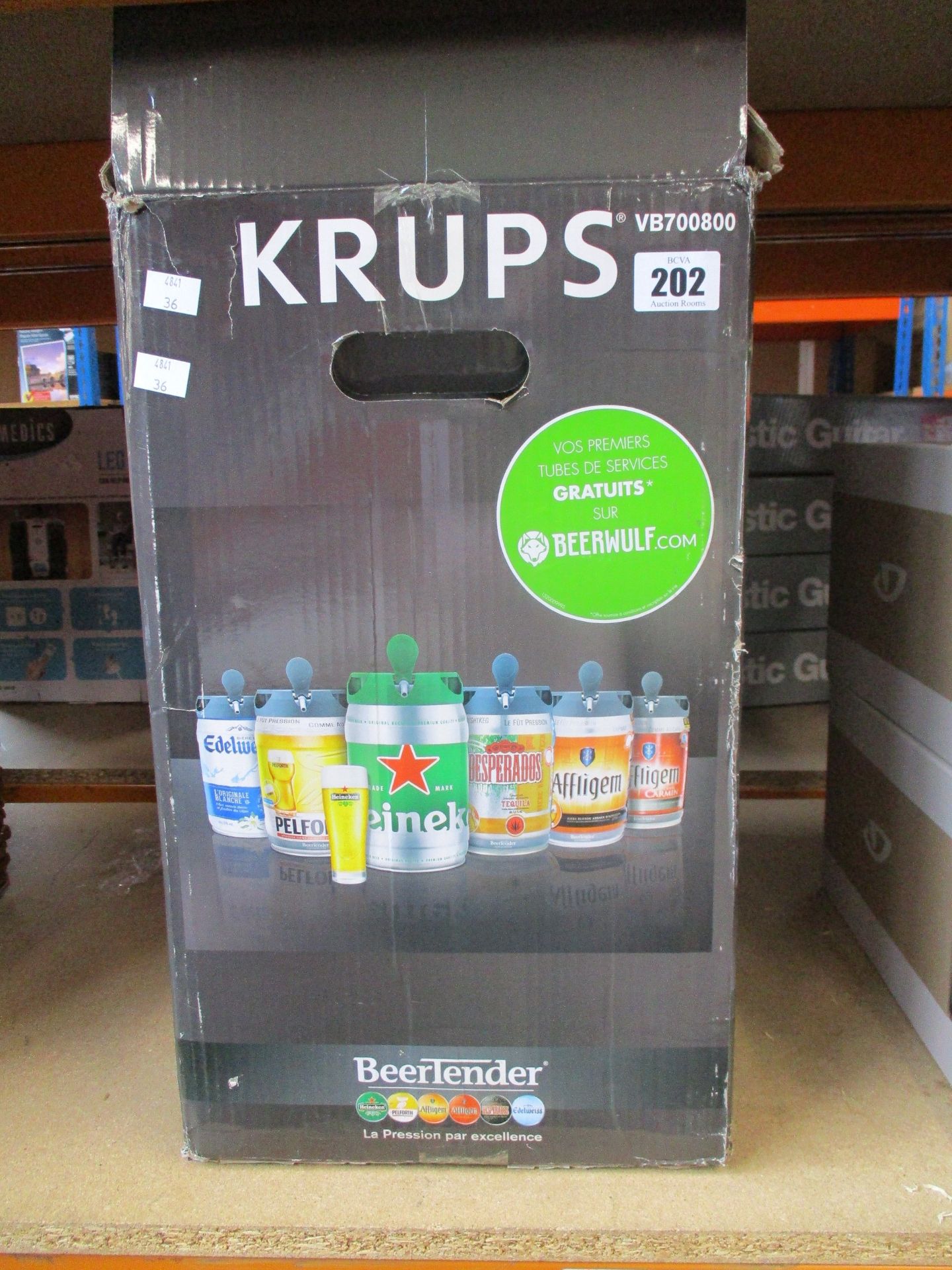 A boxed as new Krups Beertender (Unsealed).