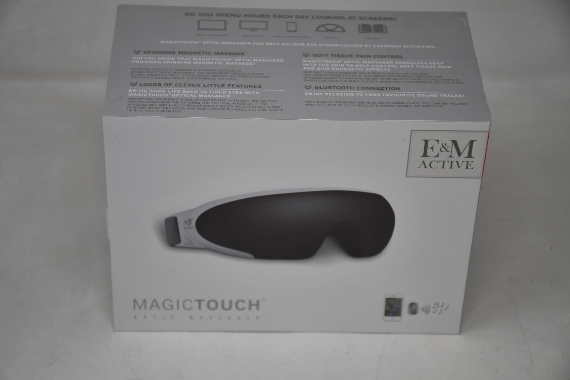 Three boxed as new E & M Active Magic Touch Optic Massager (RRP £118) https://emactive.com/em-