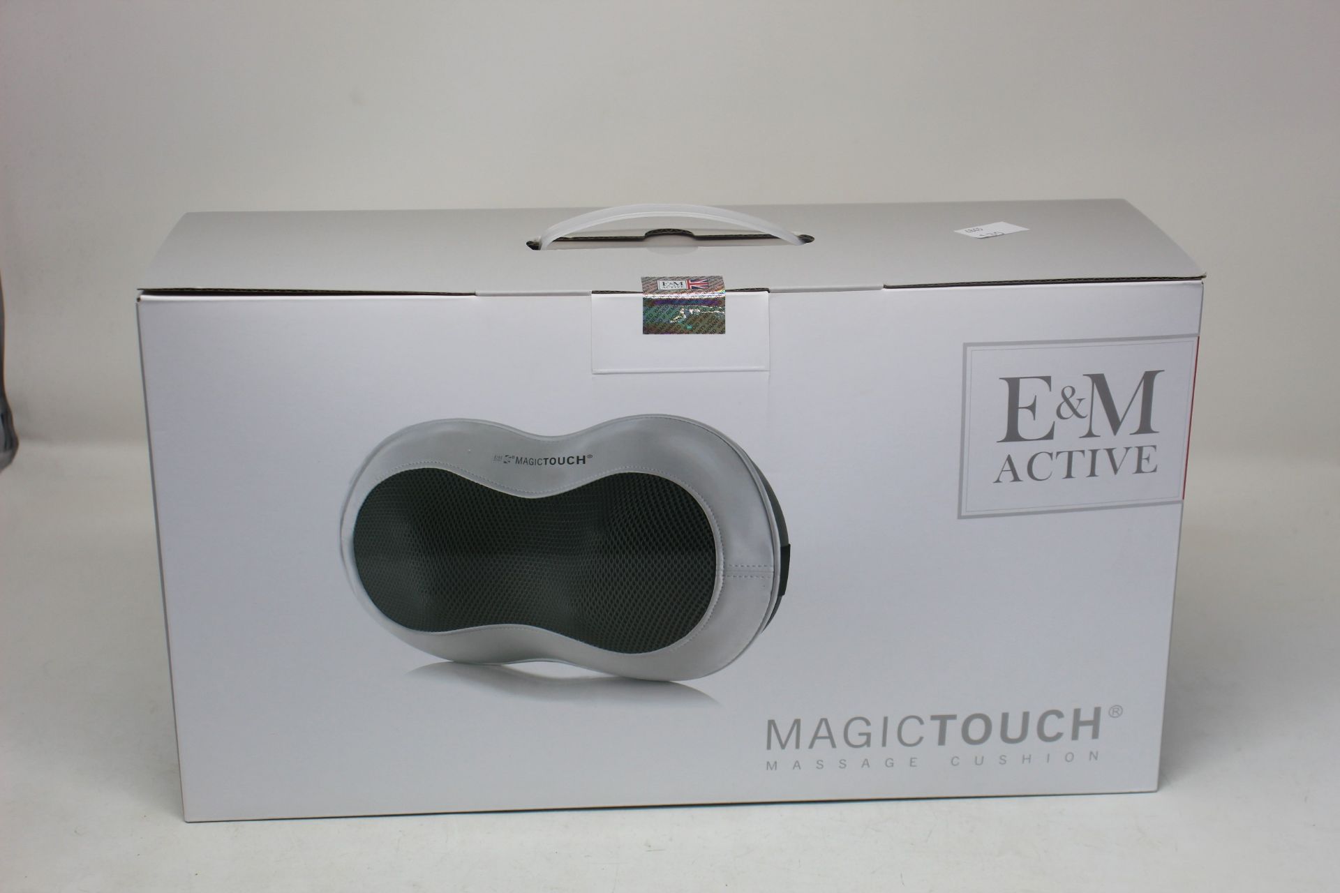 Two boxed as new E & M Active Magic Touch Massage Cushion (RRP £118) https://emactive.com/em-