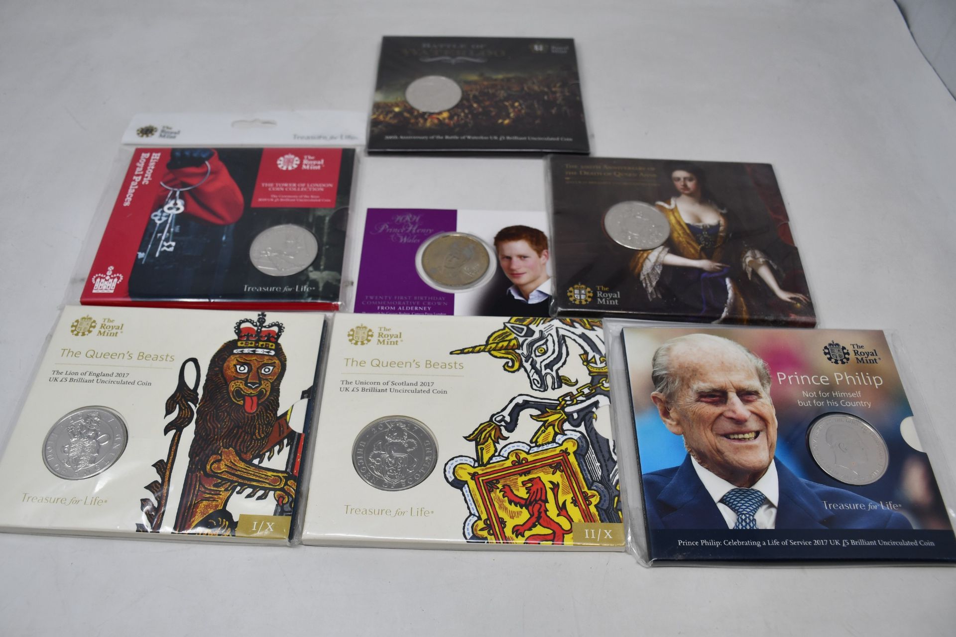 A box of £5 coins to include forty three uncirculated in Royal Mint special packs 1998 to date. - Image 3 of 3
