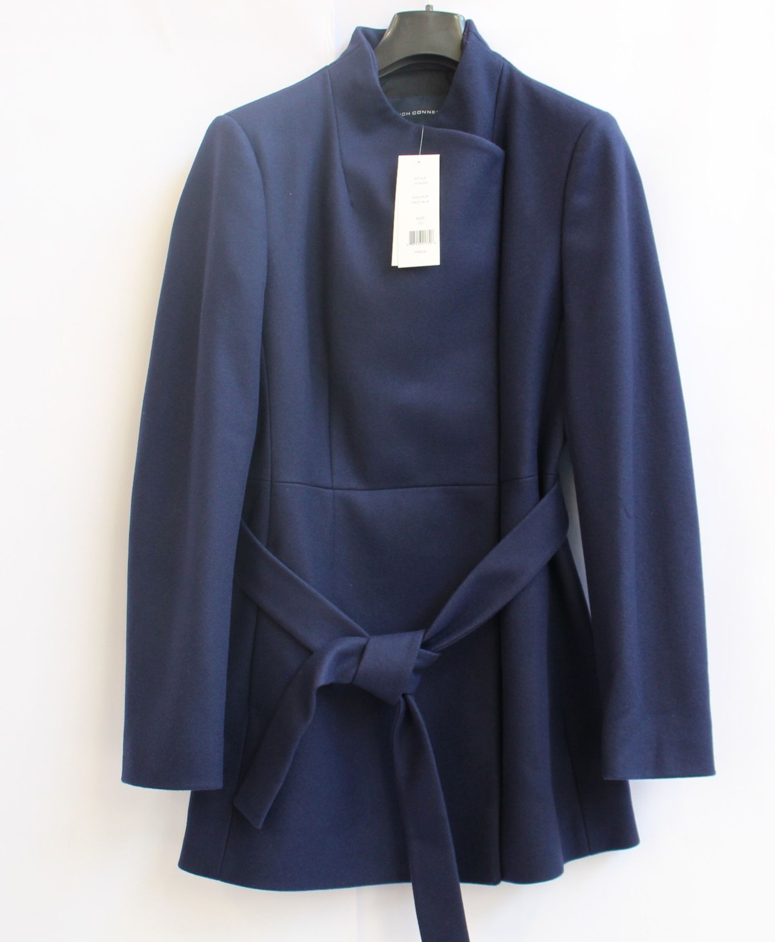 An as new French Connection platform felt crossover coat (Size 10 - RRP £190).