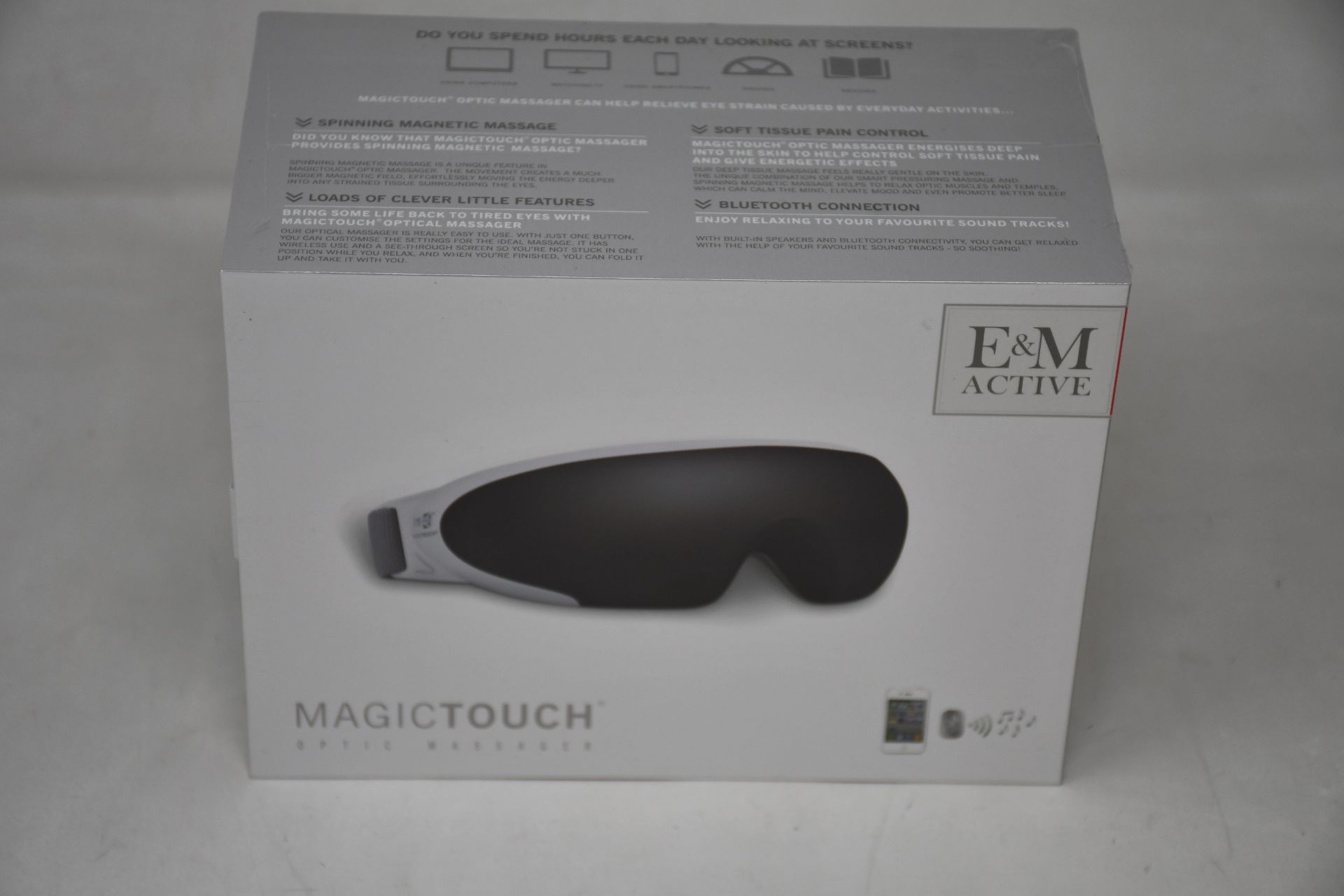 Three boxed as new E & M Active Magic Touch Optic Massager (RRP £118) https://emactive.com/em-