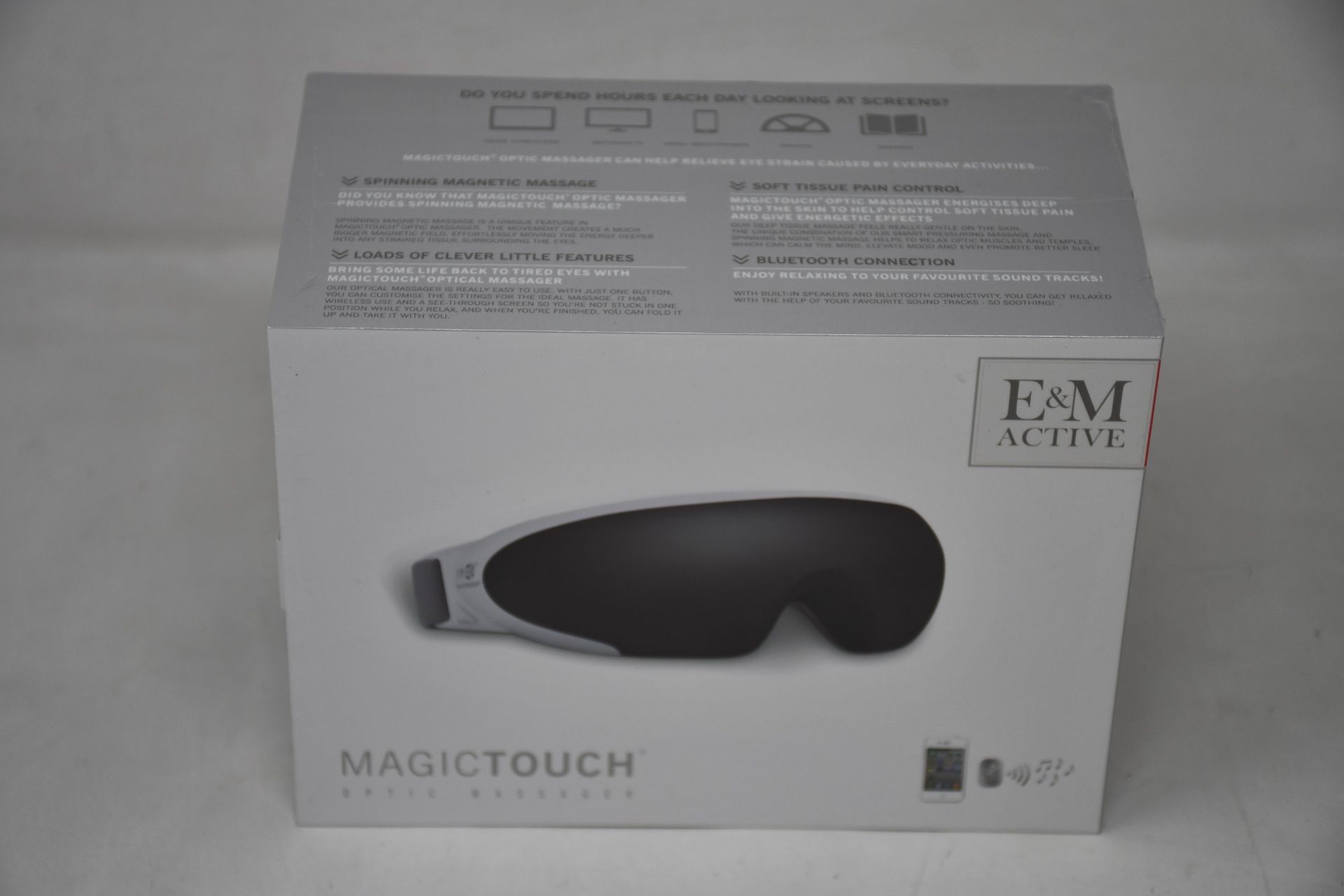 Three boxed as new E & M Active Magic Touch Optic Massager (RRP £118) https://emactive.com/em-