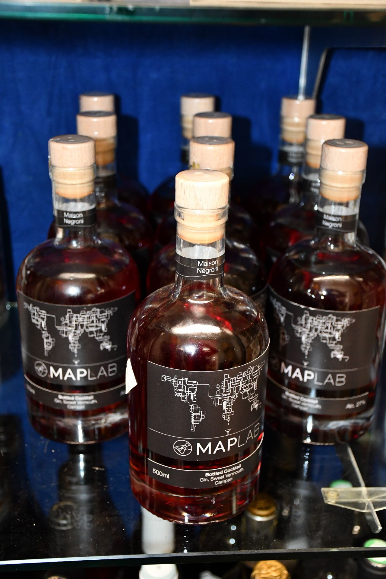 Ten bottles of Maplab cocktail gin (500ml) (Over 18s only).