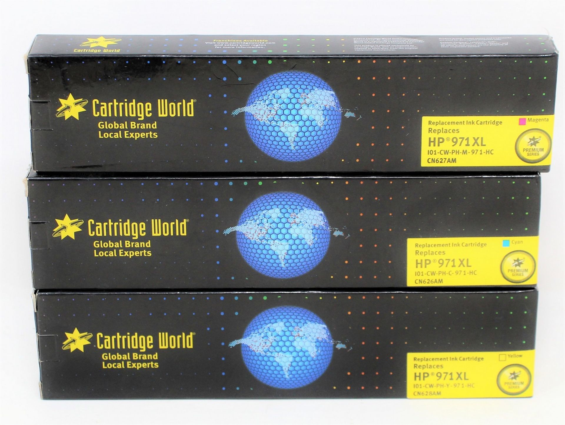 Eleven boxed as new Cartridge World replacement ink cartridges for HP 971XL; 6 x Yellow I01-CW-PH-