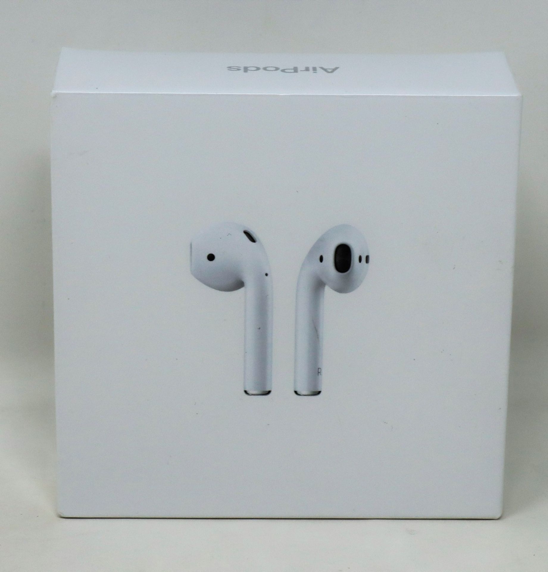 A boxed as new pair of Apple AirPods (2nd Generation) with Charging Case (M/N: A2032 A2031 A1602) (