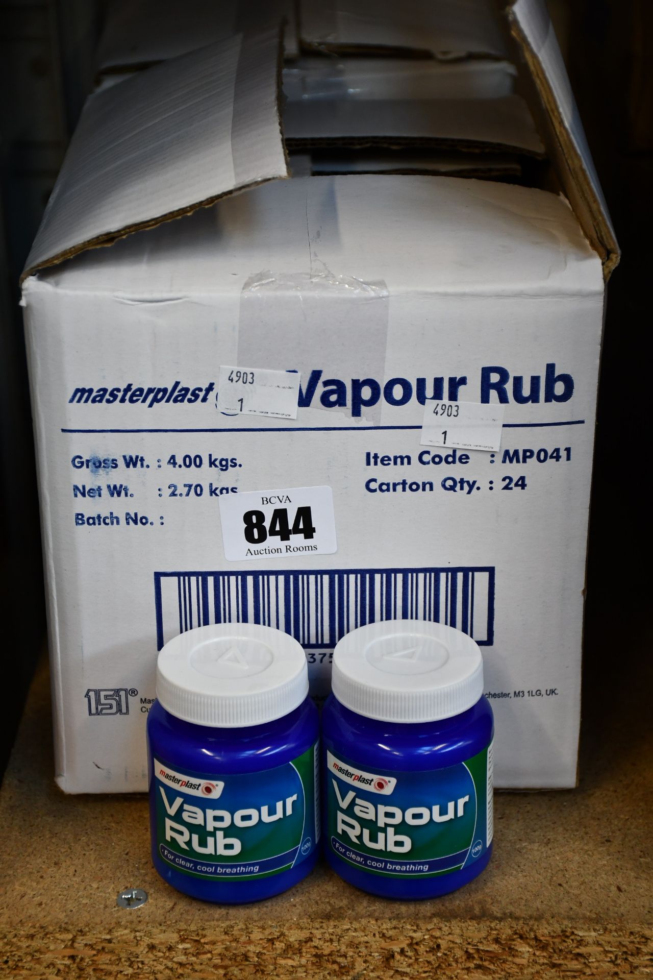 Two boxes of Masterplast vapour rub 100g (24 in a box).