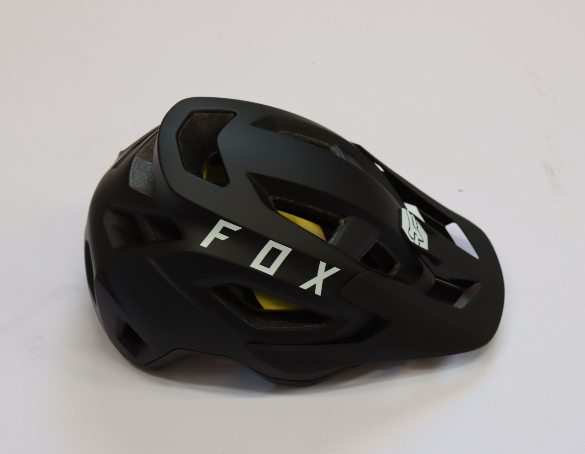Three boxed as new Fox Speedframe Mips cycling helmets in black (2 medium, 1 small).