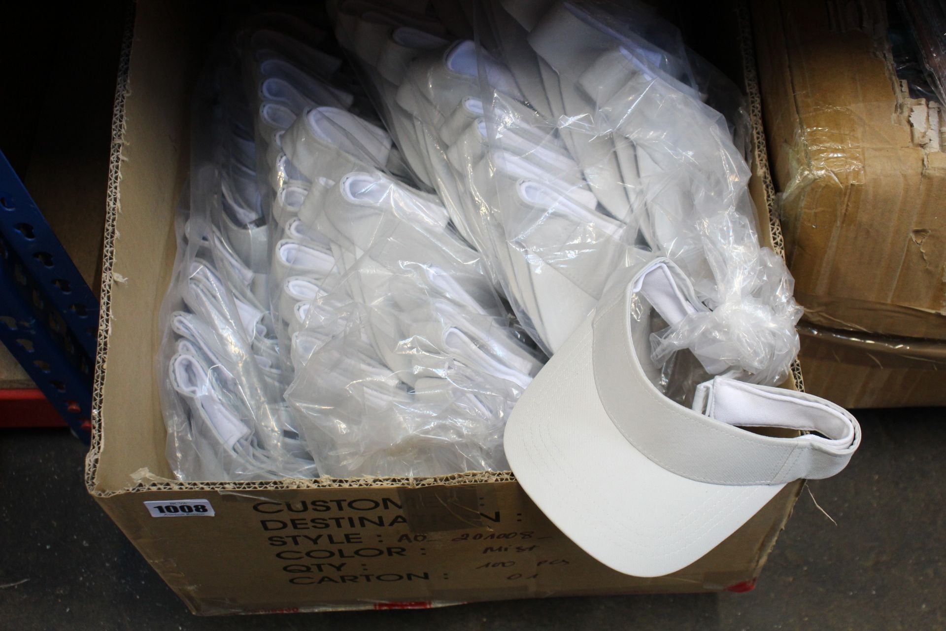 A quantity of as new Gold Headwear sun/golf visors in mist.