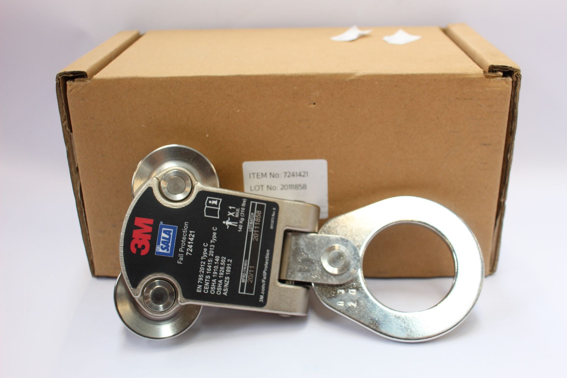 A boxed as new 3M DBI-SALA 8mm Permanent Horizontal Lifeline System overhead traveller 7241421.