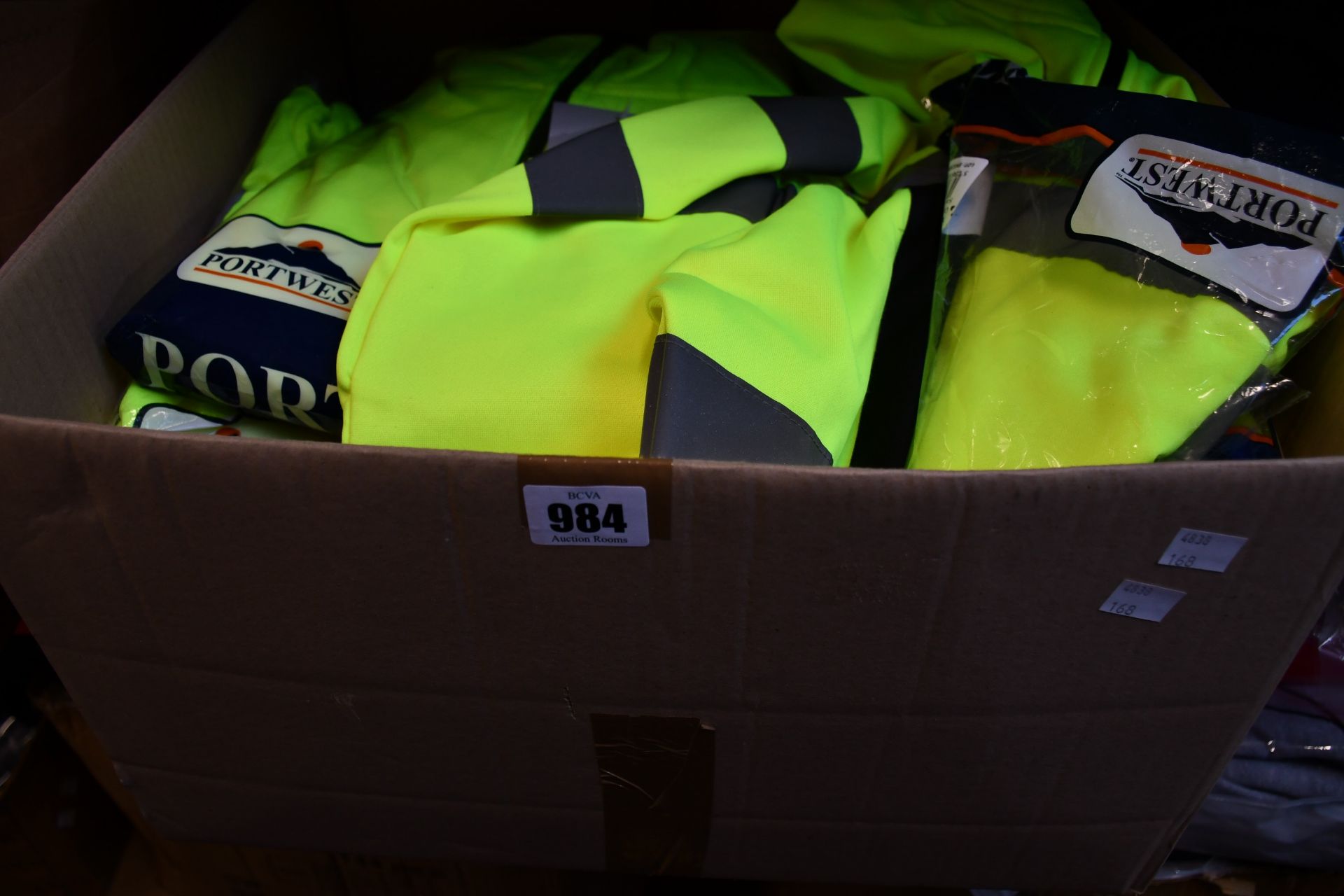 Eleven as new Portwest Xenon Rugby sweatshirts in yellow (M - XXL).