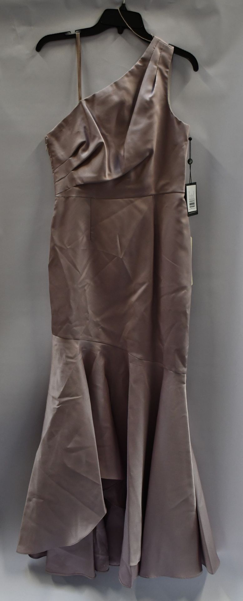 An as new Adrianna Papell Mikado long gown (Size 10).