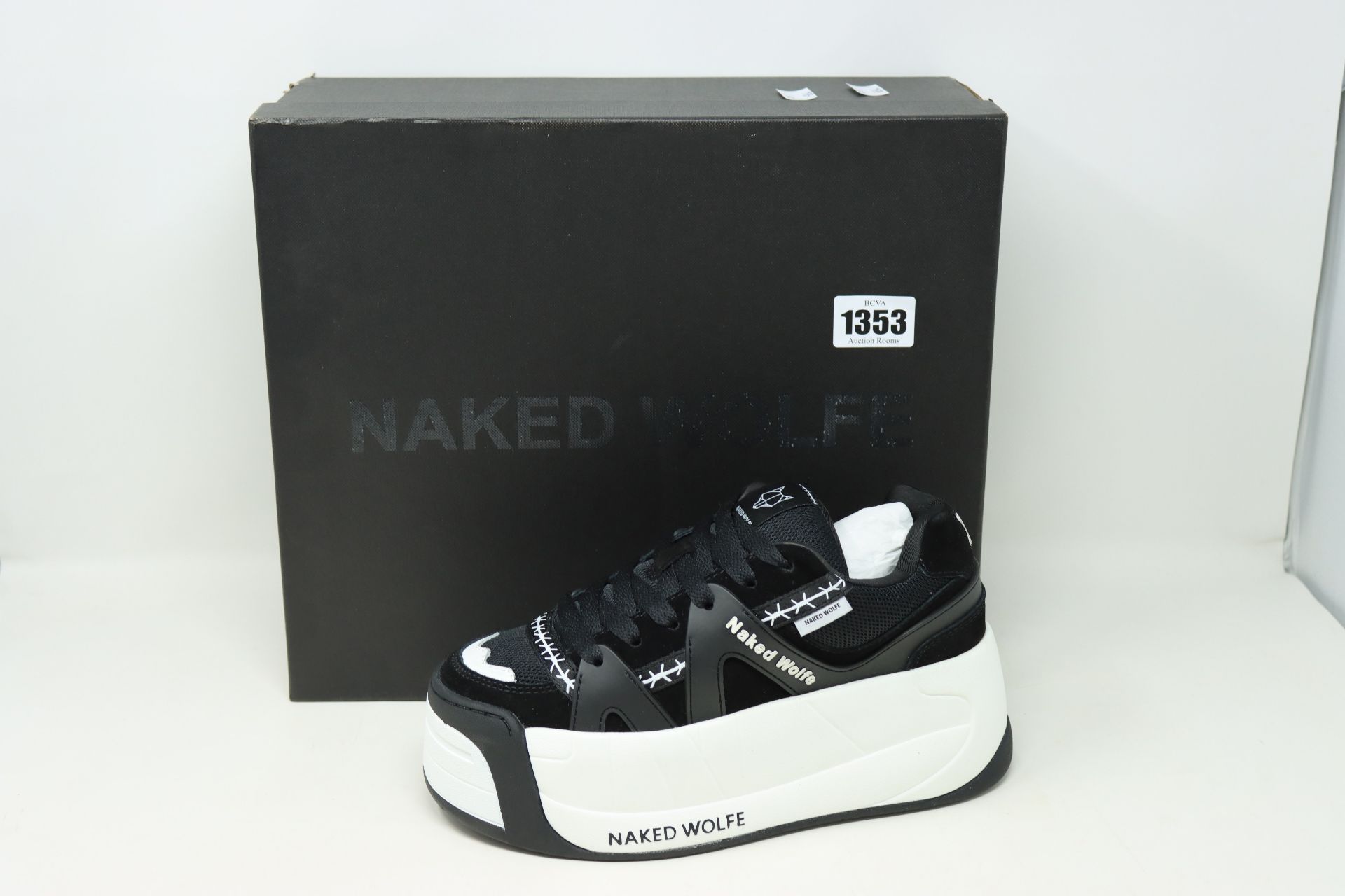 A pair of as new naked Wolf Skater sneakers (UK 3).
