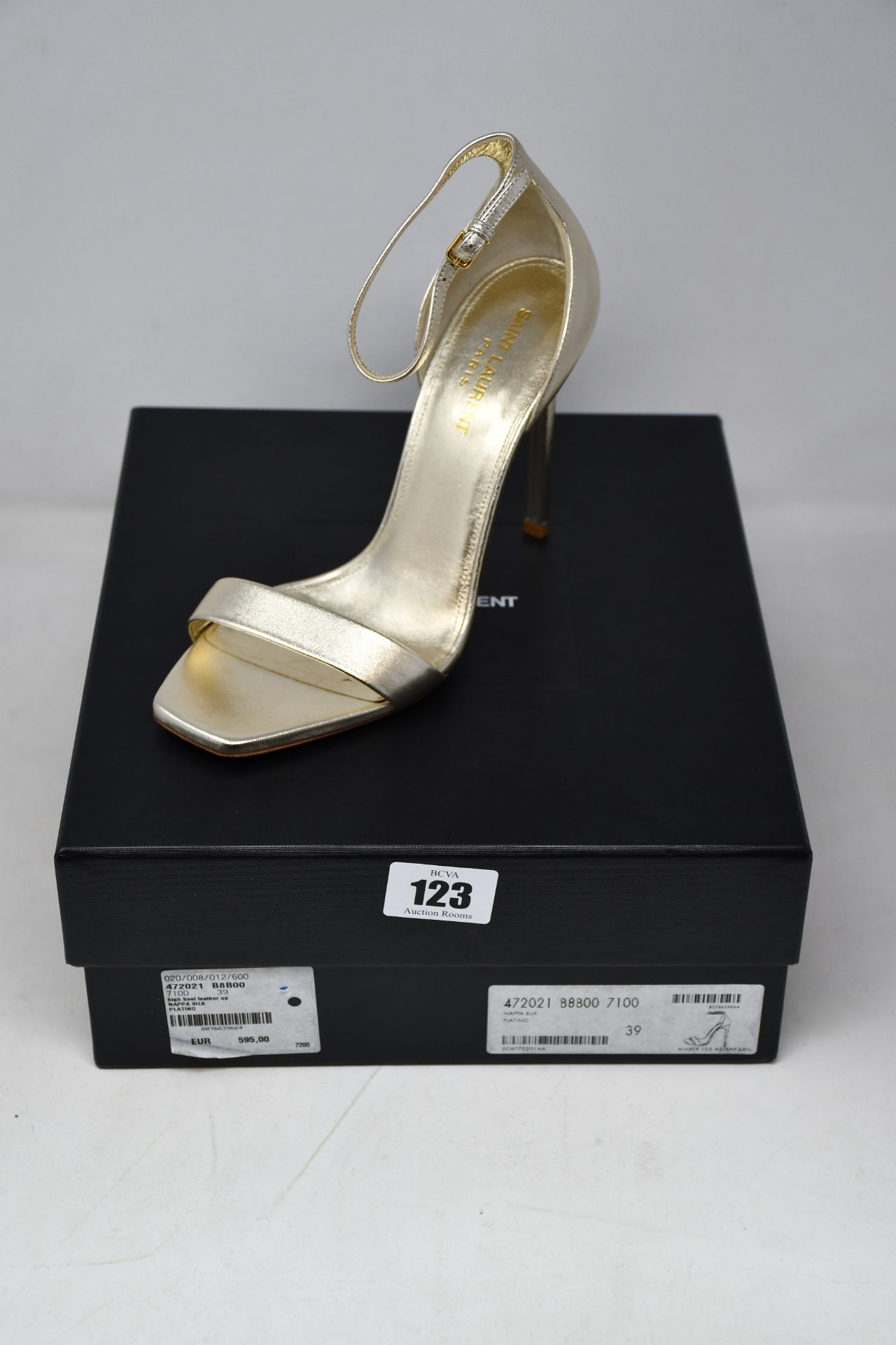 A pair of as new Saint Laurent Amber 105 high heel sandals (EU 39).