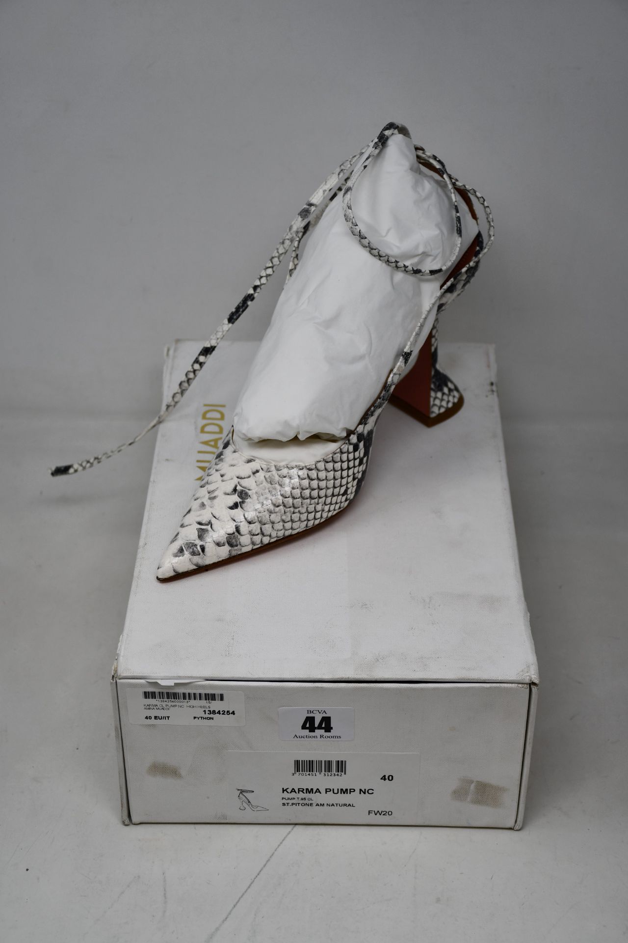A pair of as new Amina Muaddi Karma Pump NC shoes (EU 40).