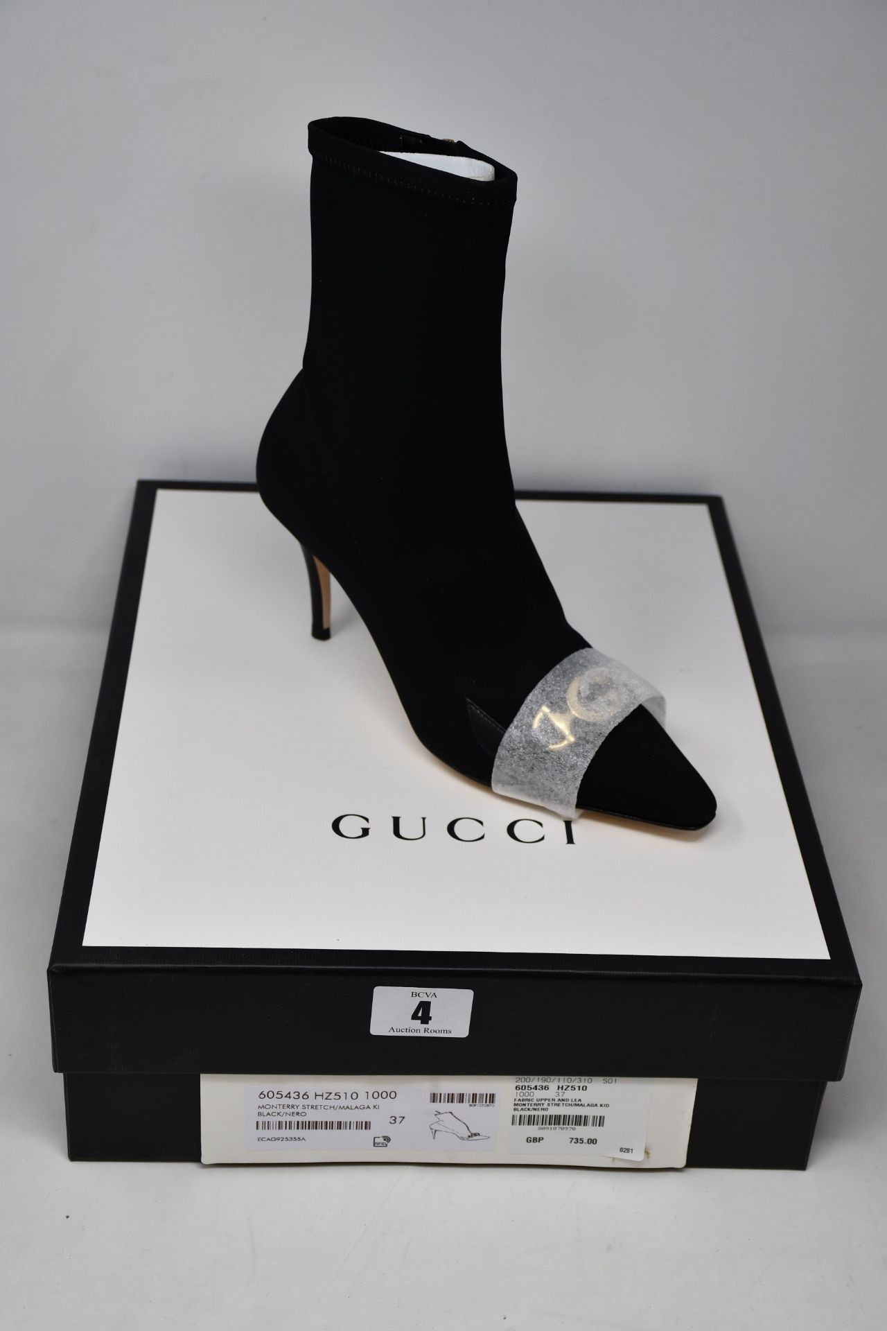 A pair of as new Gucci Zumi mid-heel ankle boots (EU 37 - RRP £735).