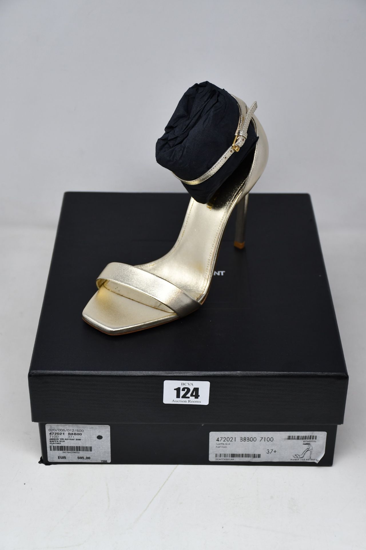 A pair of as new Saint Laurent Amber 105 high heel sandals (EU 37+).