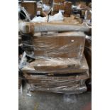 A pallet of assorted flat packed furniture and related items (BCVA cannot guarantee to be