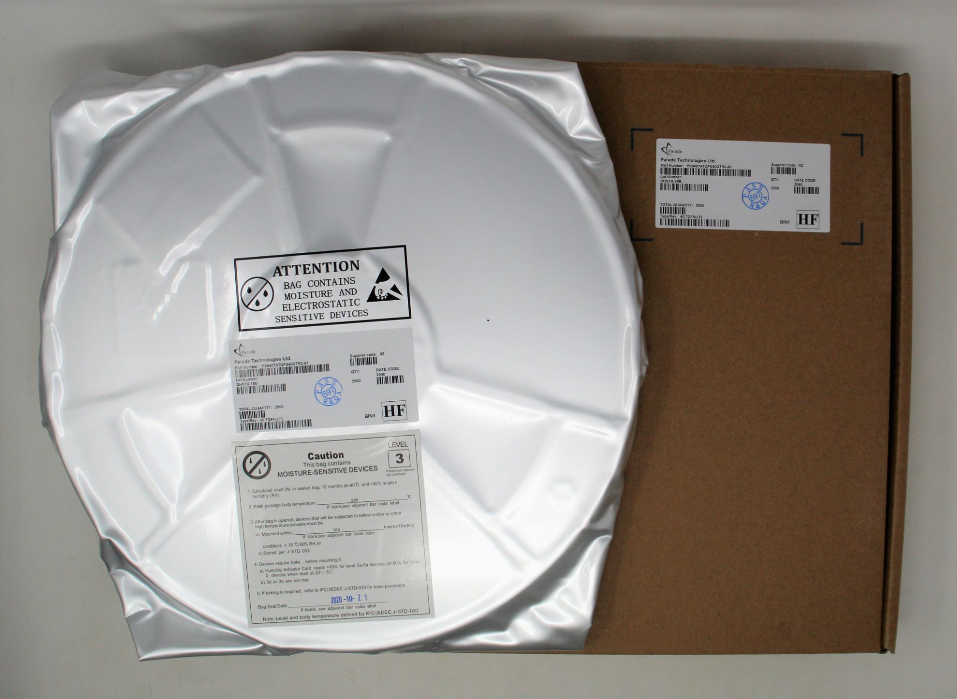A boxed as new reel of 2500 Parade PS8407ATQFN40GTR2-A1 RF Integrated Circuits (Inner packaging