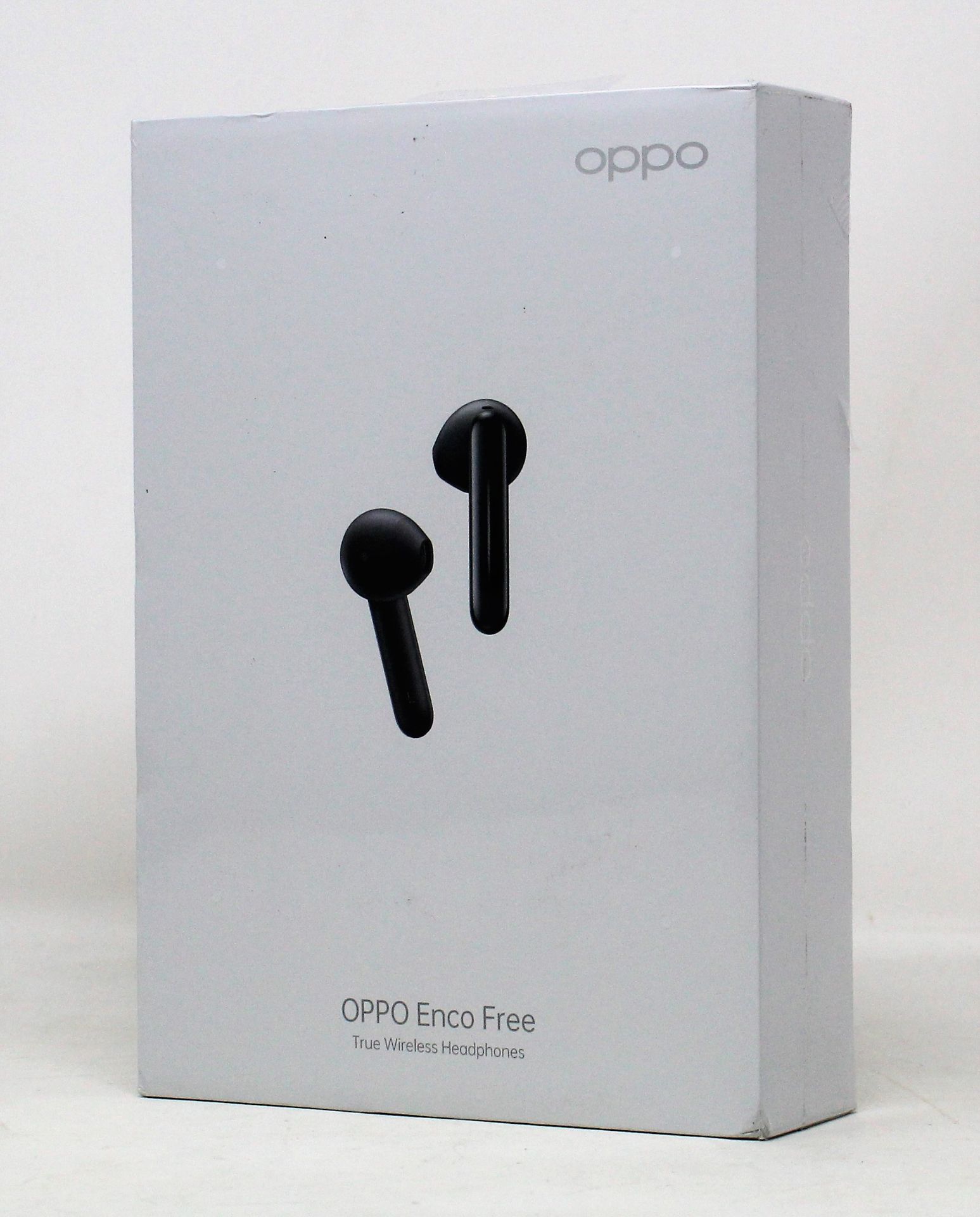 A boxed as new pair of OPPO Enco Free True Wireless Bluetooth Earbuds in Black (M/N: ETI02) (Box