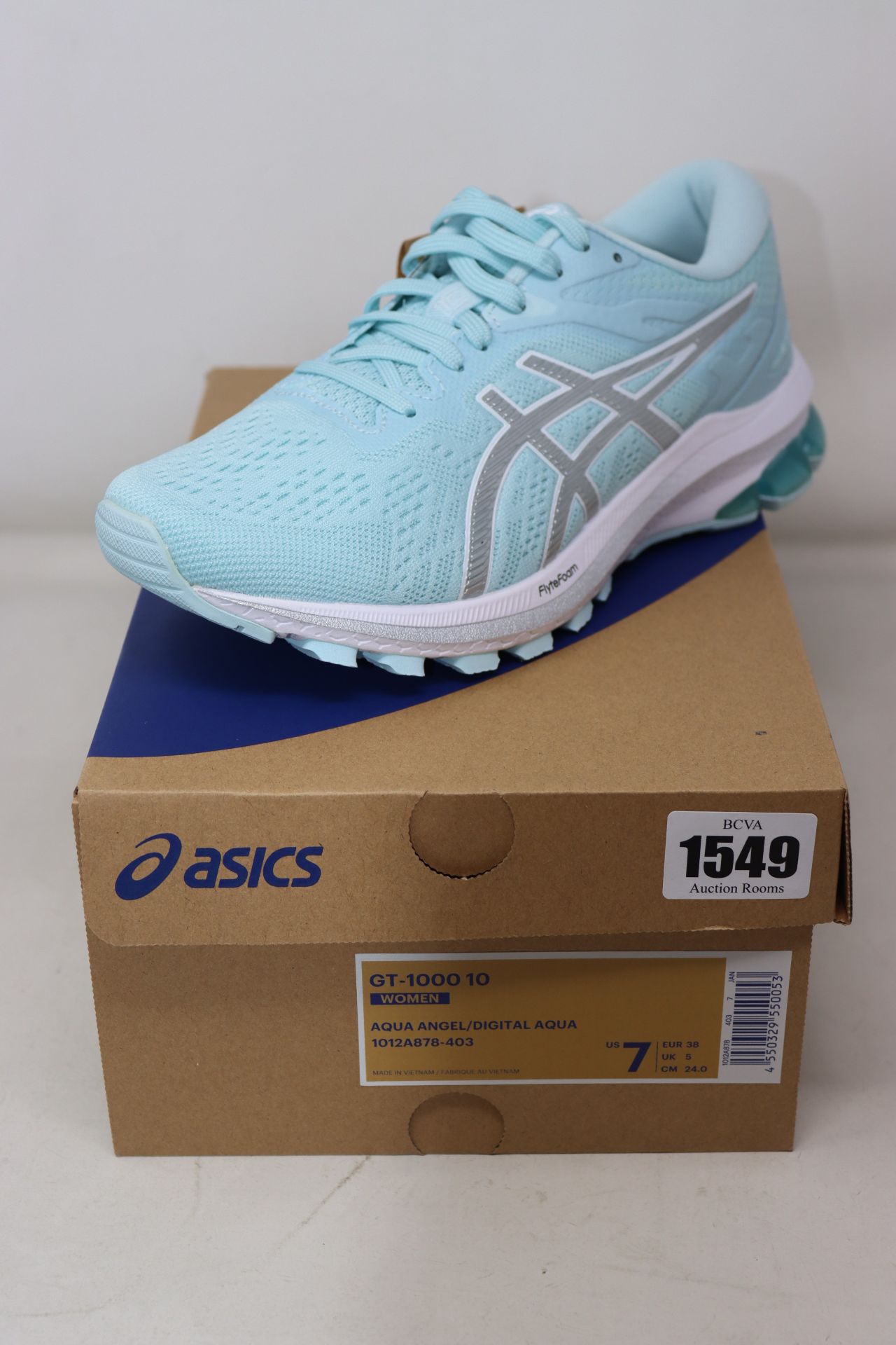 A pair of women's as new Asics GT-1000 10 trainers (UK 5).