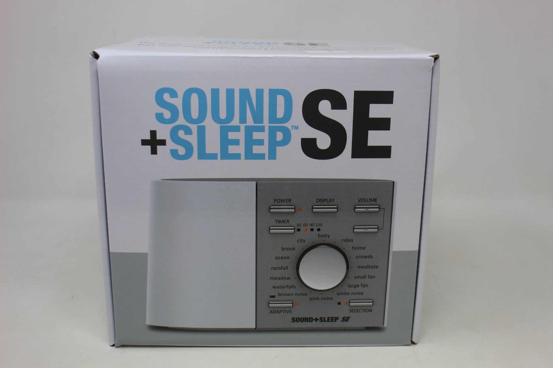 A boxed as new Sound+Sleep SE adaptive sound sleep therapy system (ASM-1005).