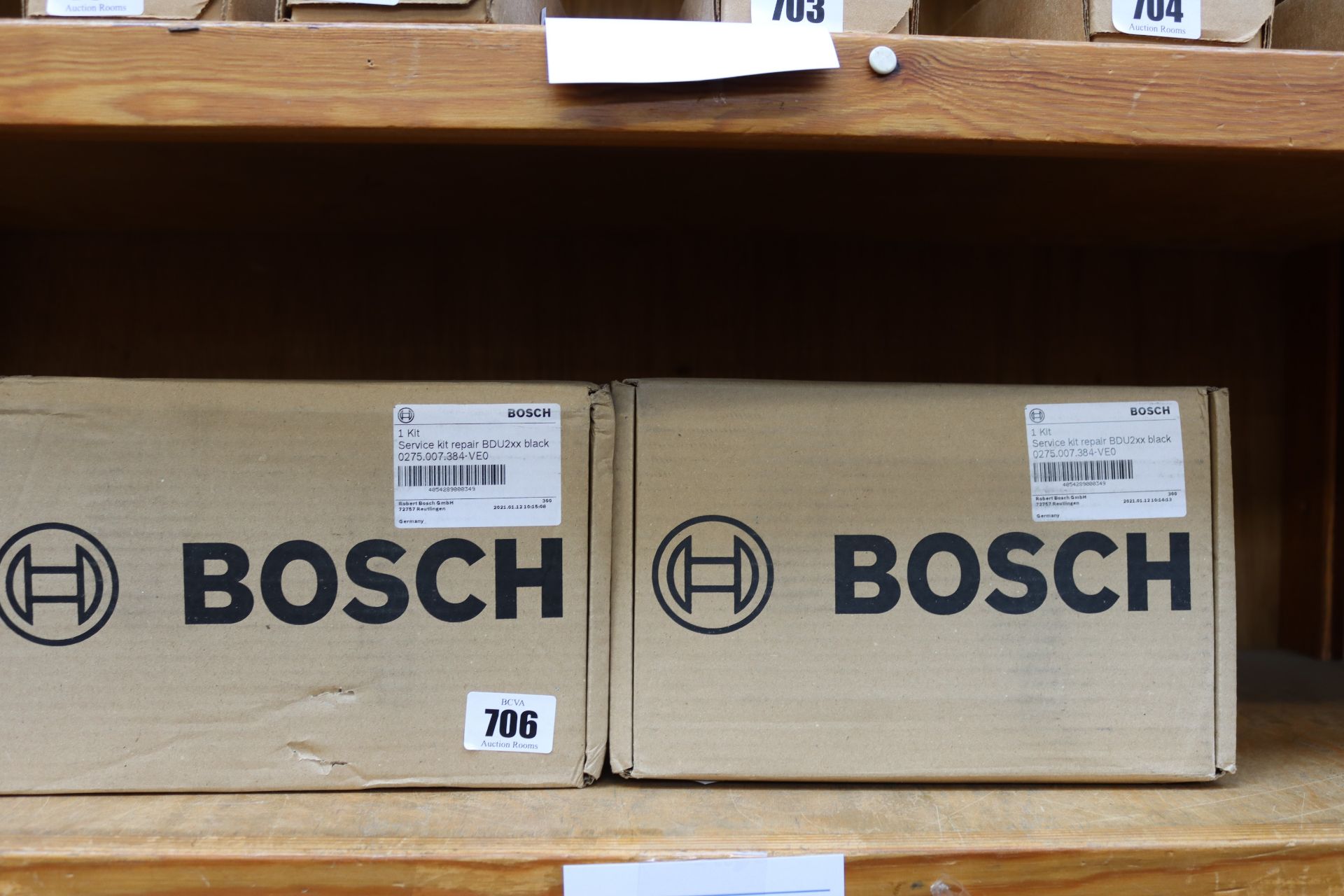 Two boxed as new Bosch Gen2 Service Kits (Active, Performance, CX).