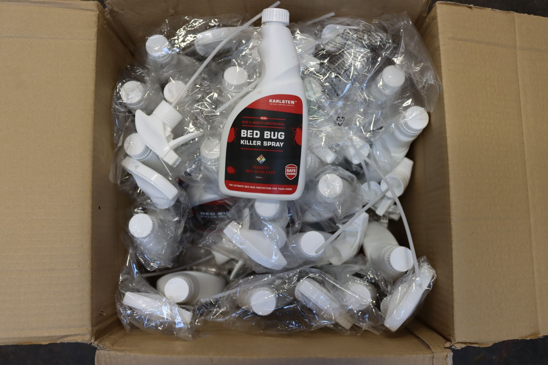A quantity of as new Karlsten 500ml bed bug killer spray (Approximately 20 bottles).