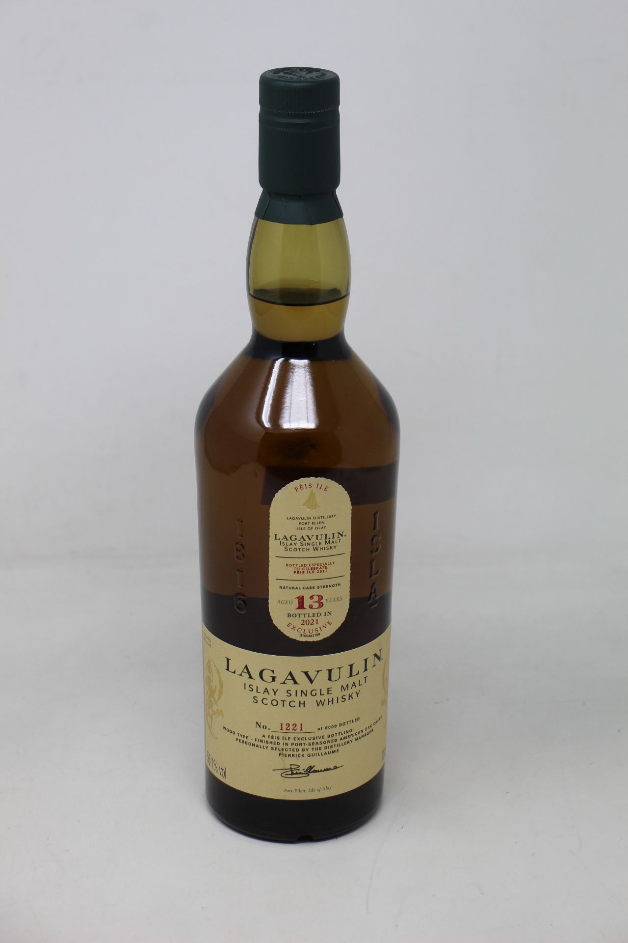 A bottle of Lagavulin Islay single malt Scotch whisky No 1221 of 6000 bottled (700ml) (Over 18's