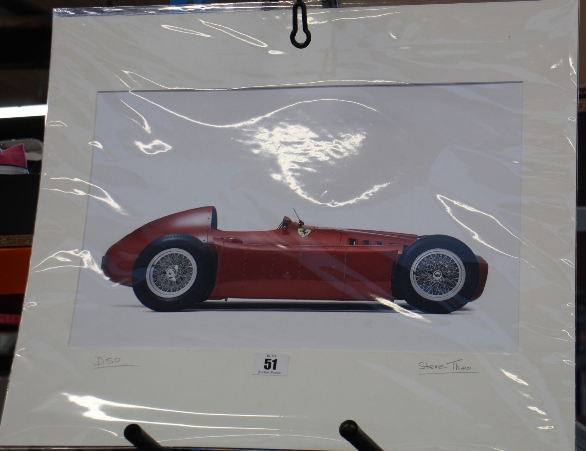 A Motorsport graphics Lancia Ferrari D50 print by Steve Theo.