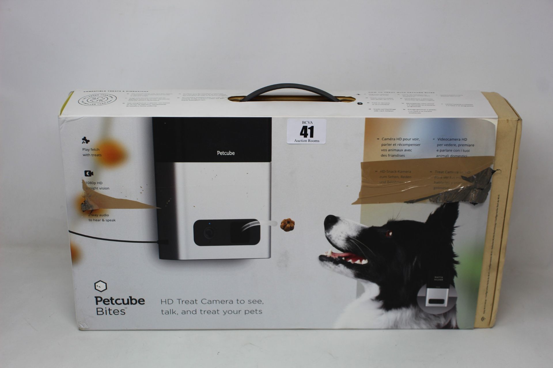 A Petcube Bite HD treat camera for pets.