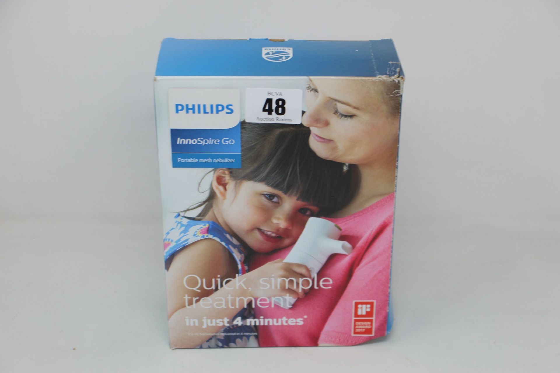 A Philips InnoSpire Go Portable Mesh Nebulizer.