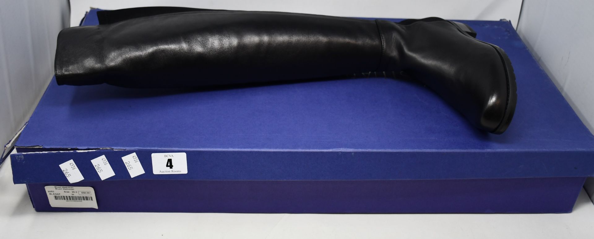 A pair of as new Stuart Weitzman black Nappa boots (EU 35).