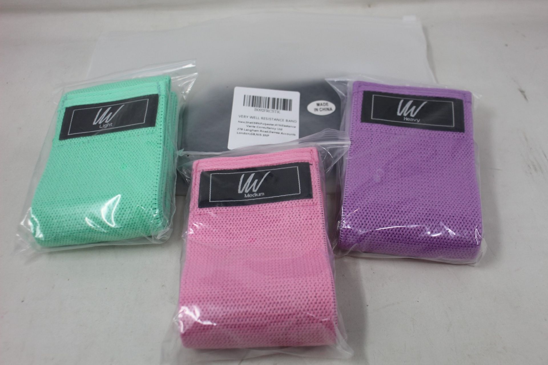 Ten packets of Very Well hip resistance bands (Three bands per packet).