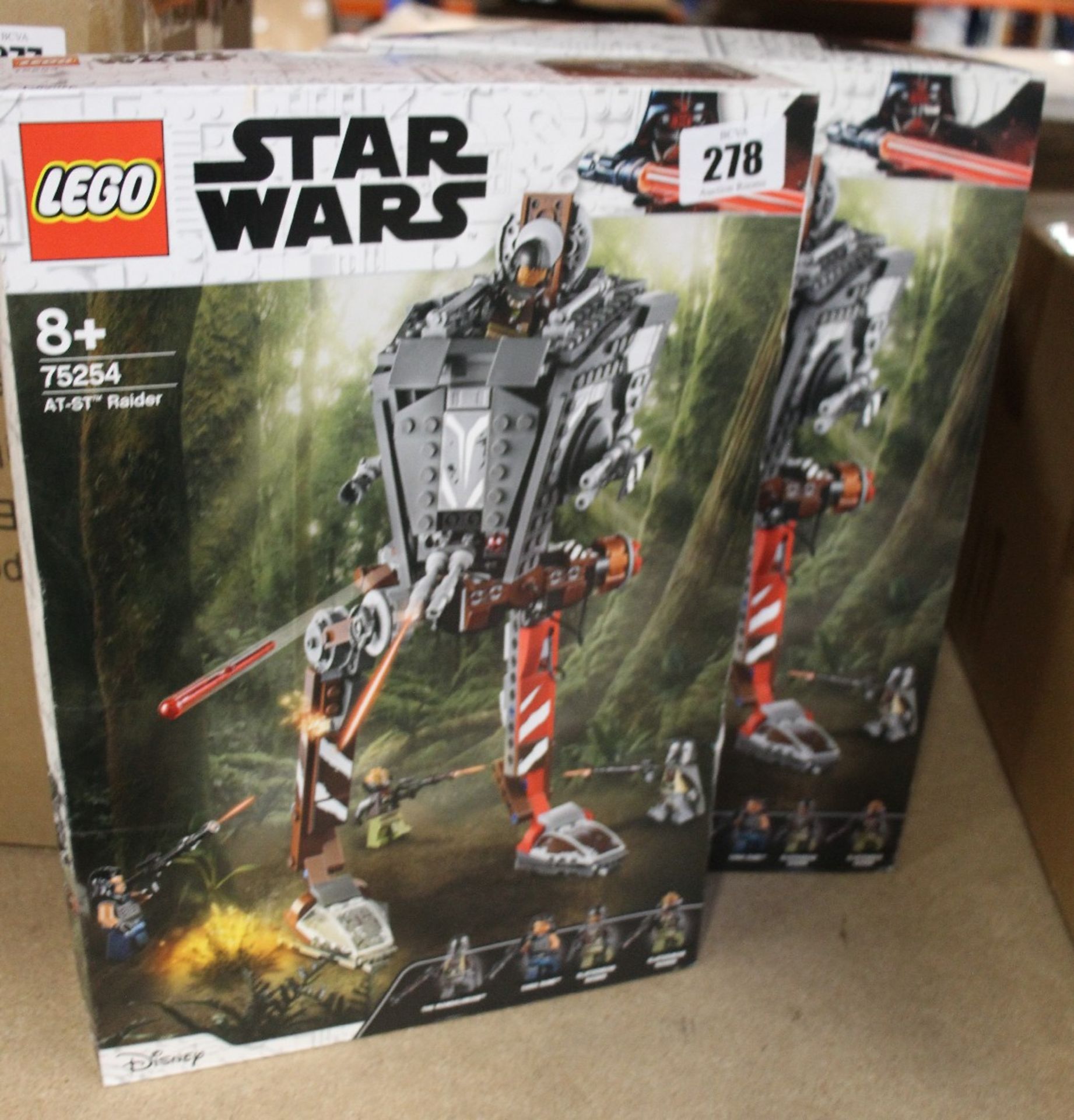 Two boxed as new LEGO Star Wars Mandalorian AT-ST Raider Sets (75254).