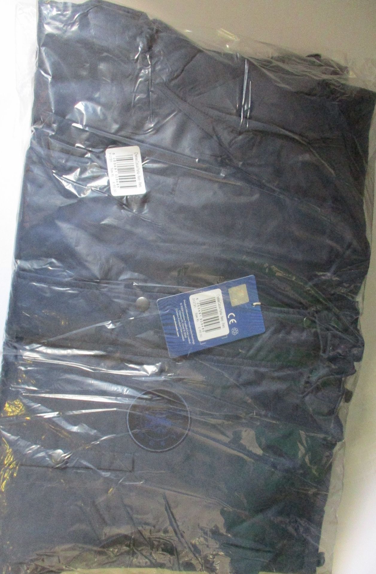 Two men's as new Official Chelsea F.C casual parkas in navy (XL - RRP £65 each).