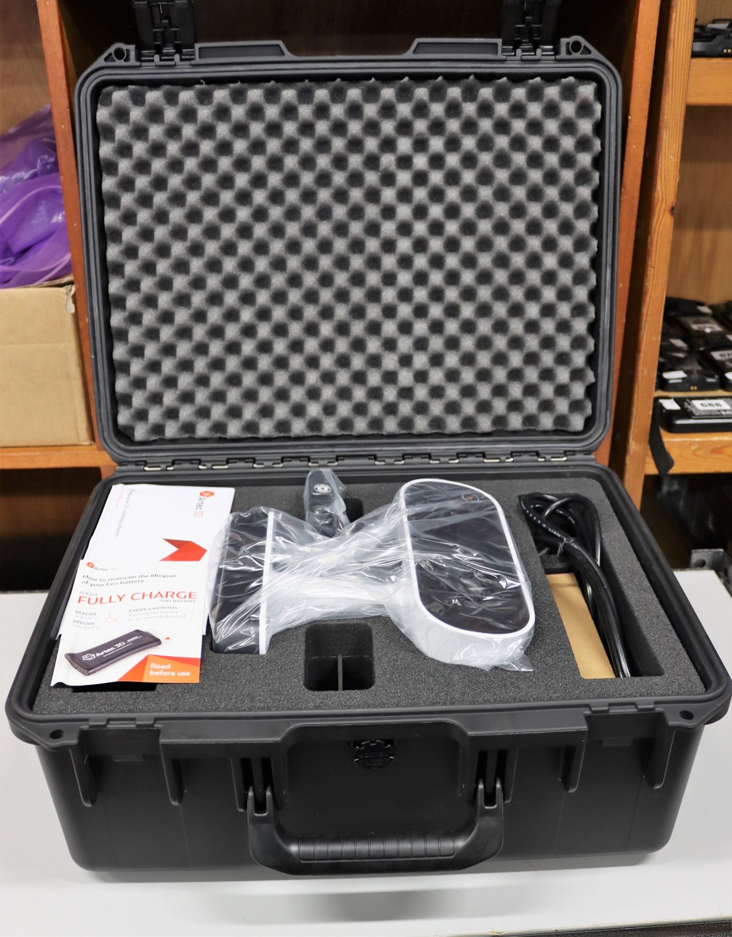 A boxed as new Artec Leo Wireless Handheld 3D Scanner in custom flight case (Box opened to - Image 2 of 15