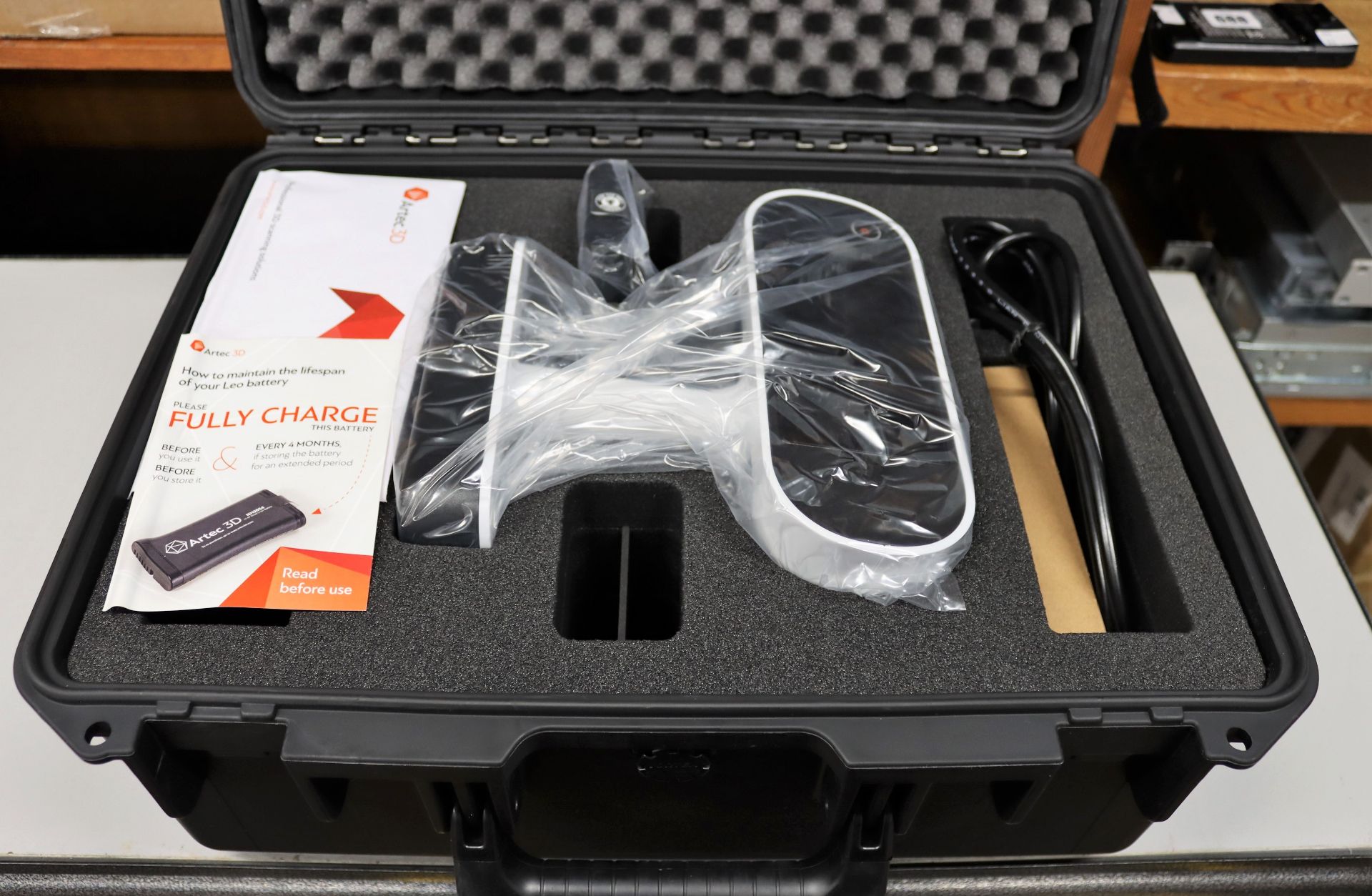 A boxed as new Artec Leo Wireless Handheld 3D Scanner in custom flight case (Box opened to - Image 3 of 15