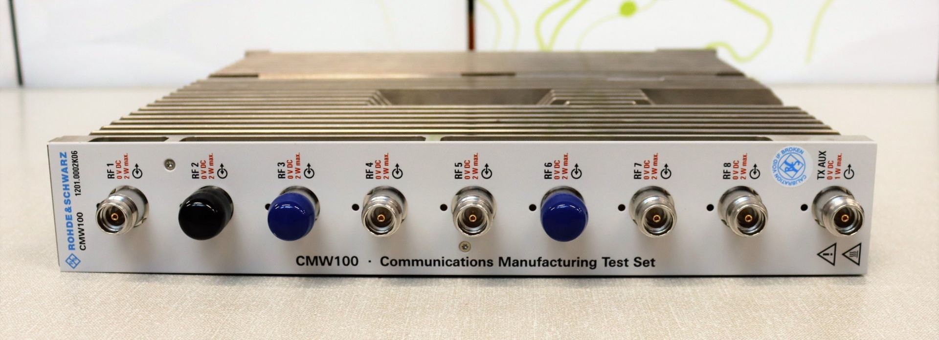 A pre-owned Rohde and Schwarz CMW100 Communications Manufacturing Test Set (1201.0002K06-10032-