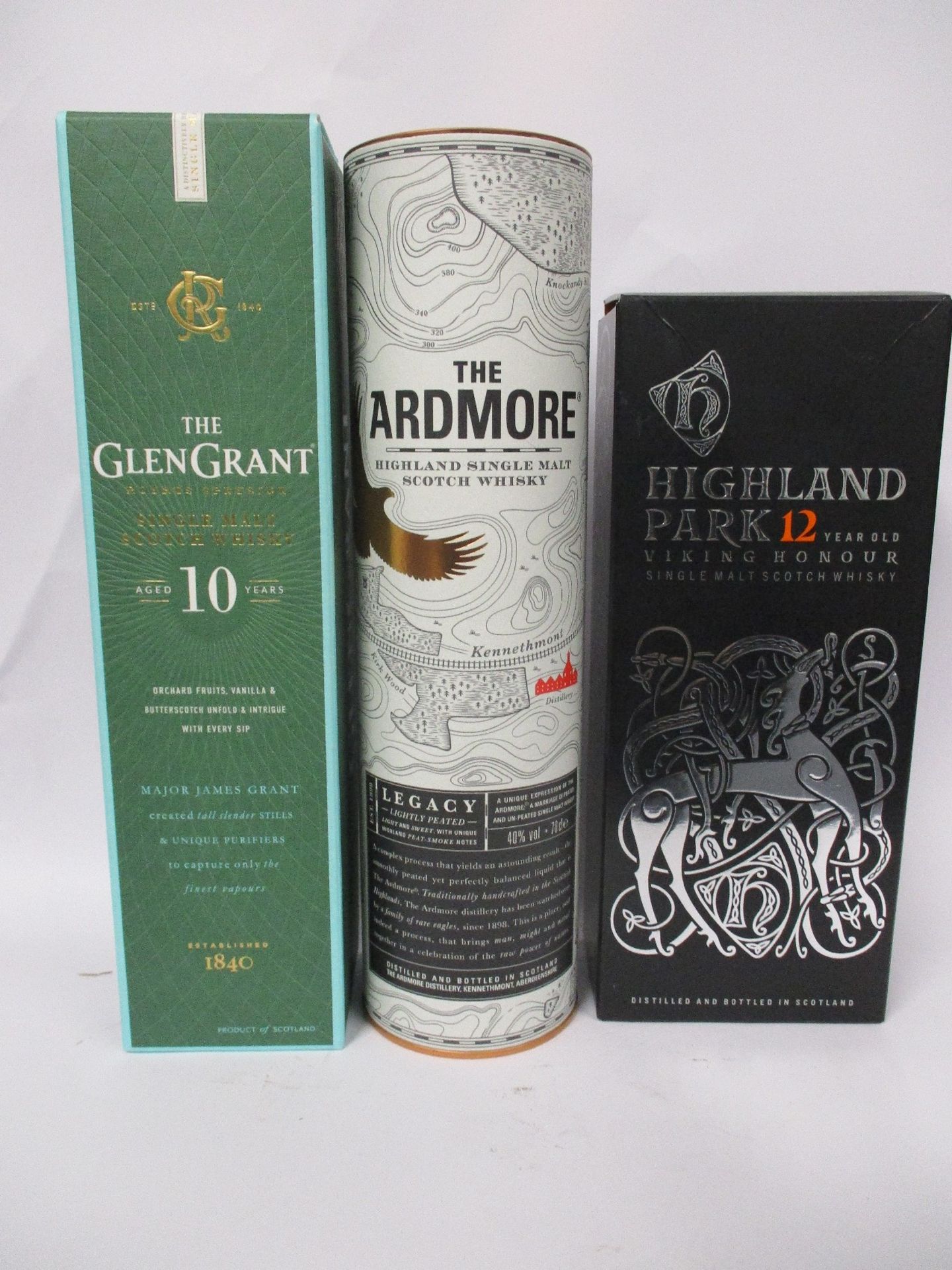 A Highland Park 12 year old Viking Honour single malt scotch whisky (700ml), The Ardmore Highland