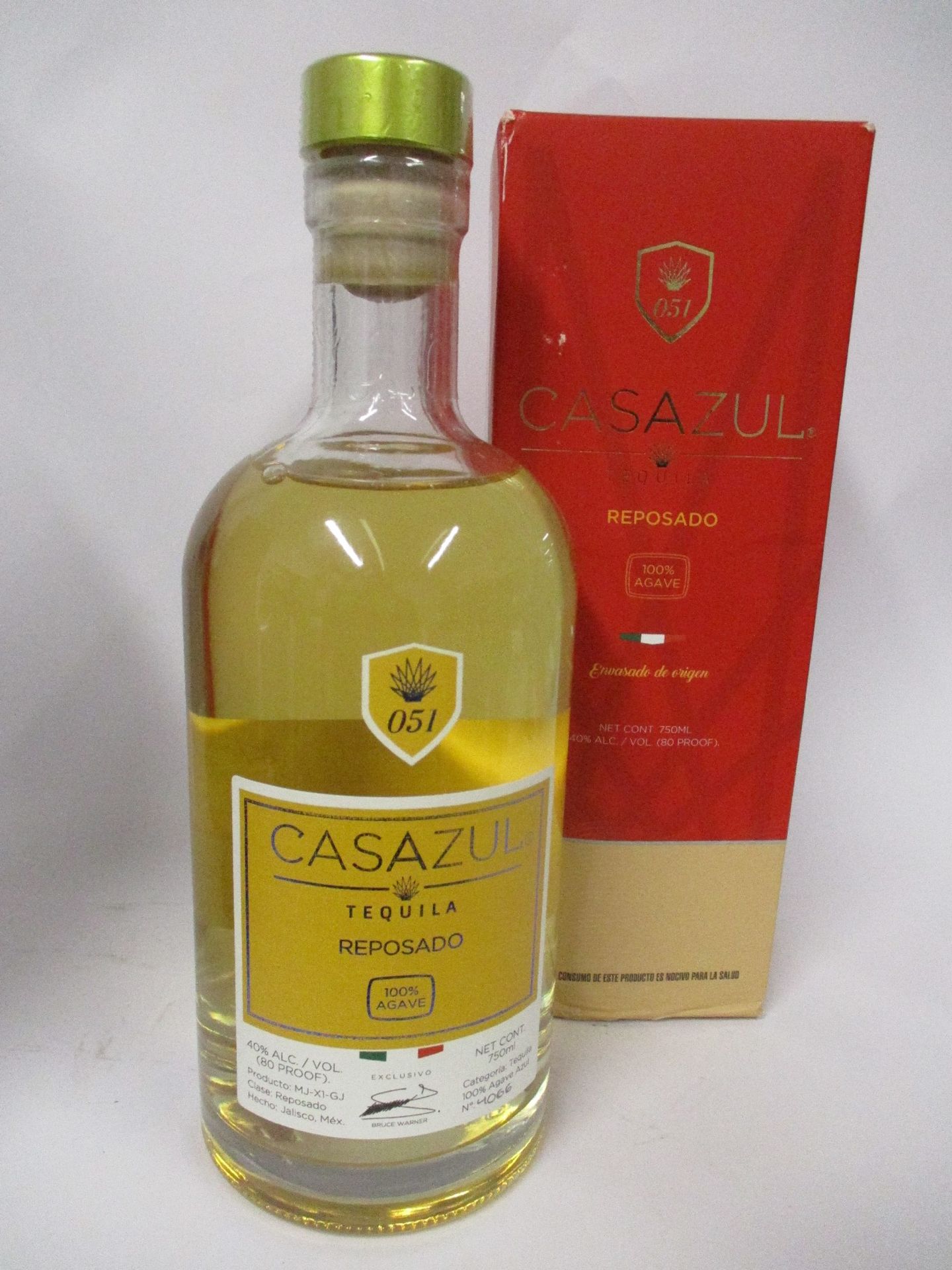 Three Casazul Reposado tequila (750ml) (Over 18s only).