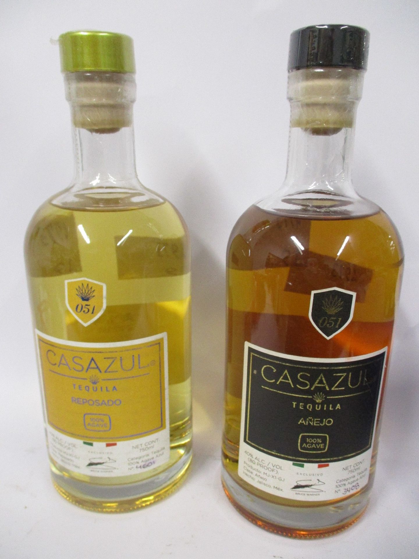 Two Casazul Reposado tequila (750ml) and a Casazul Anejo tequila (750ml) (Over 18s only).