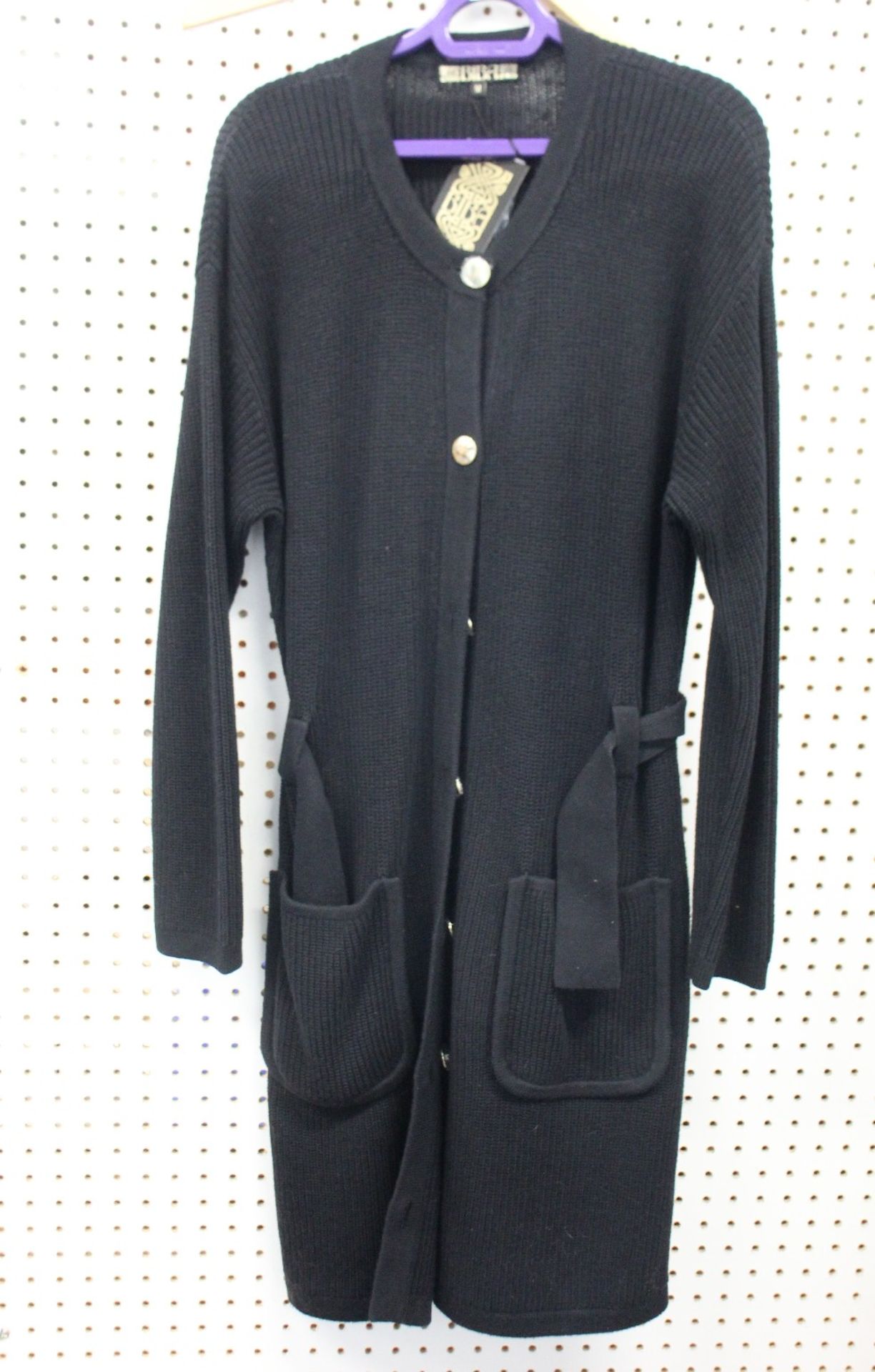 An as new Biba belted black cardigan with tags (12/M).